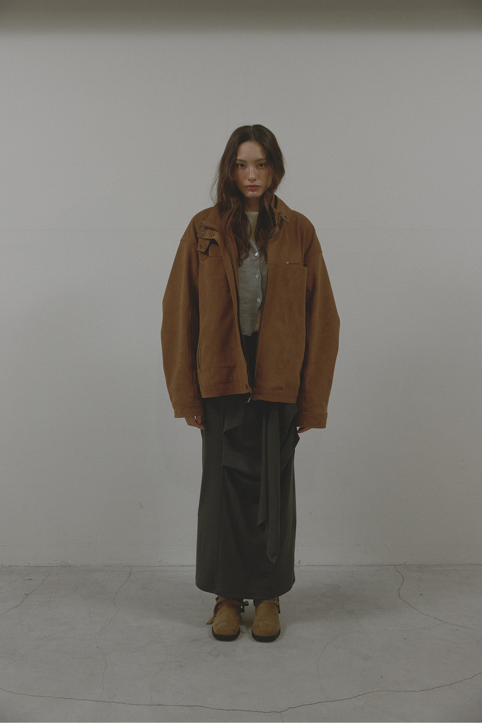 DUAL CONTRAST JACKET_BROWN