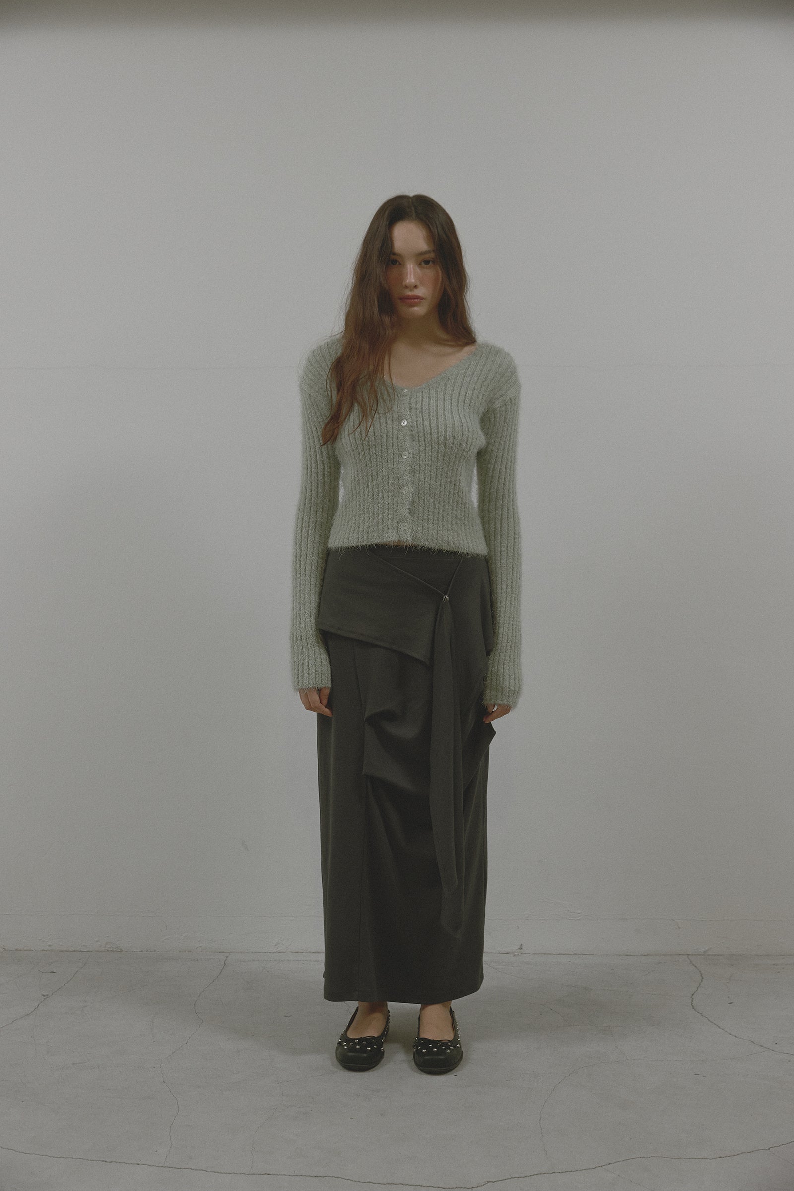 MELLOW FUR CARDIGAN_LIGHT GREEN