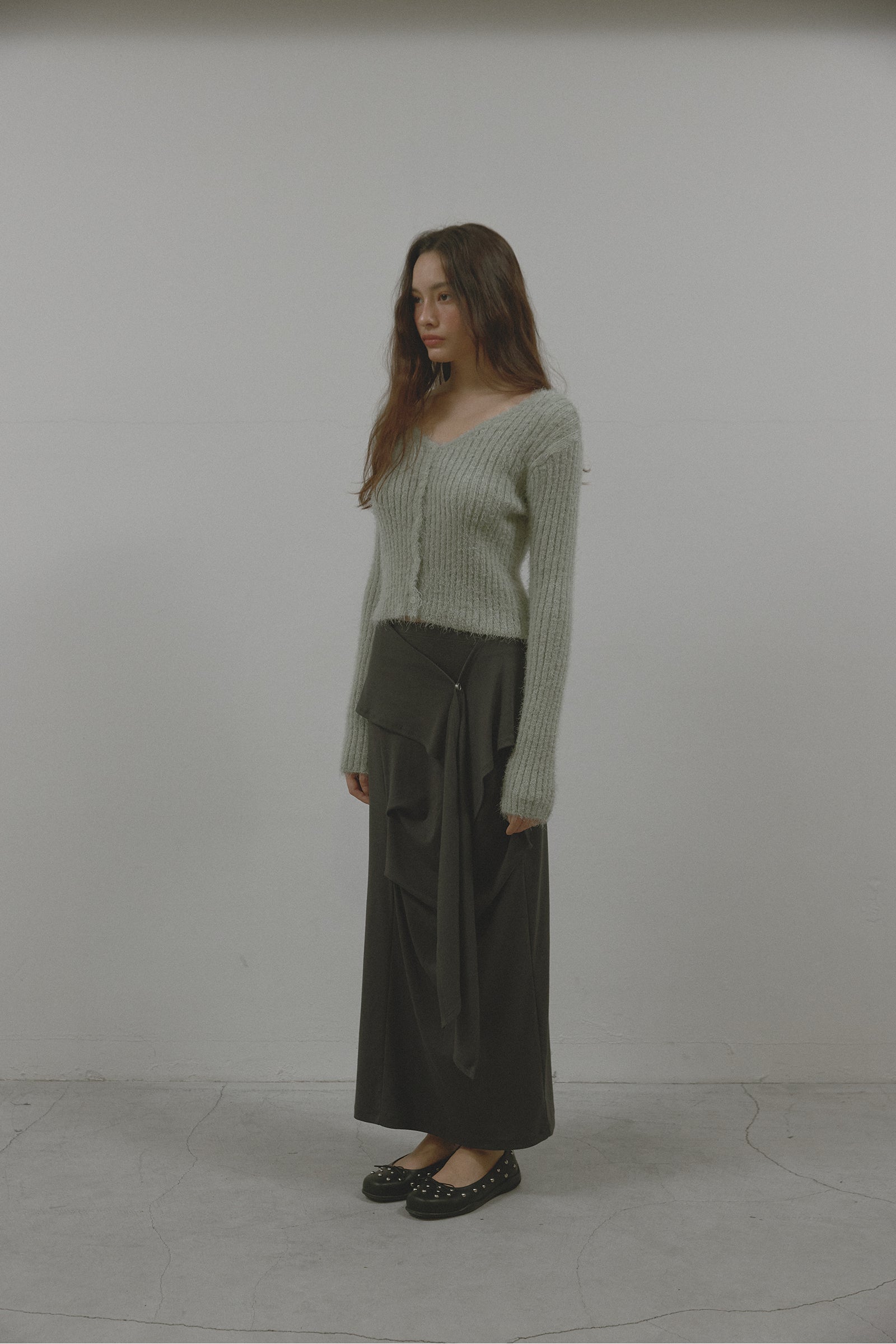 MELLOW FUR CARDIGAN_LIGHT GREEN
