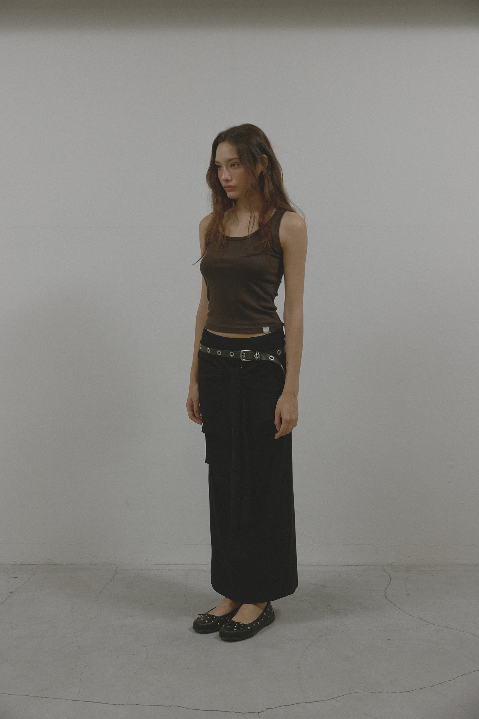 TUK WRAP SKIRT_BLACK