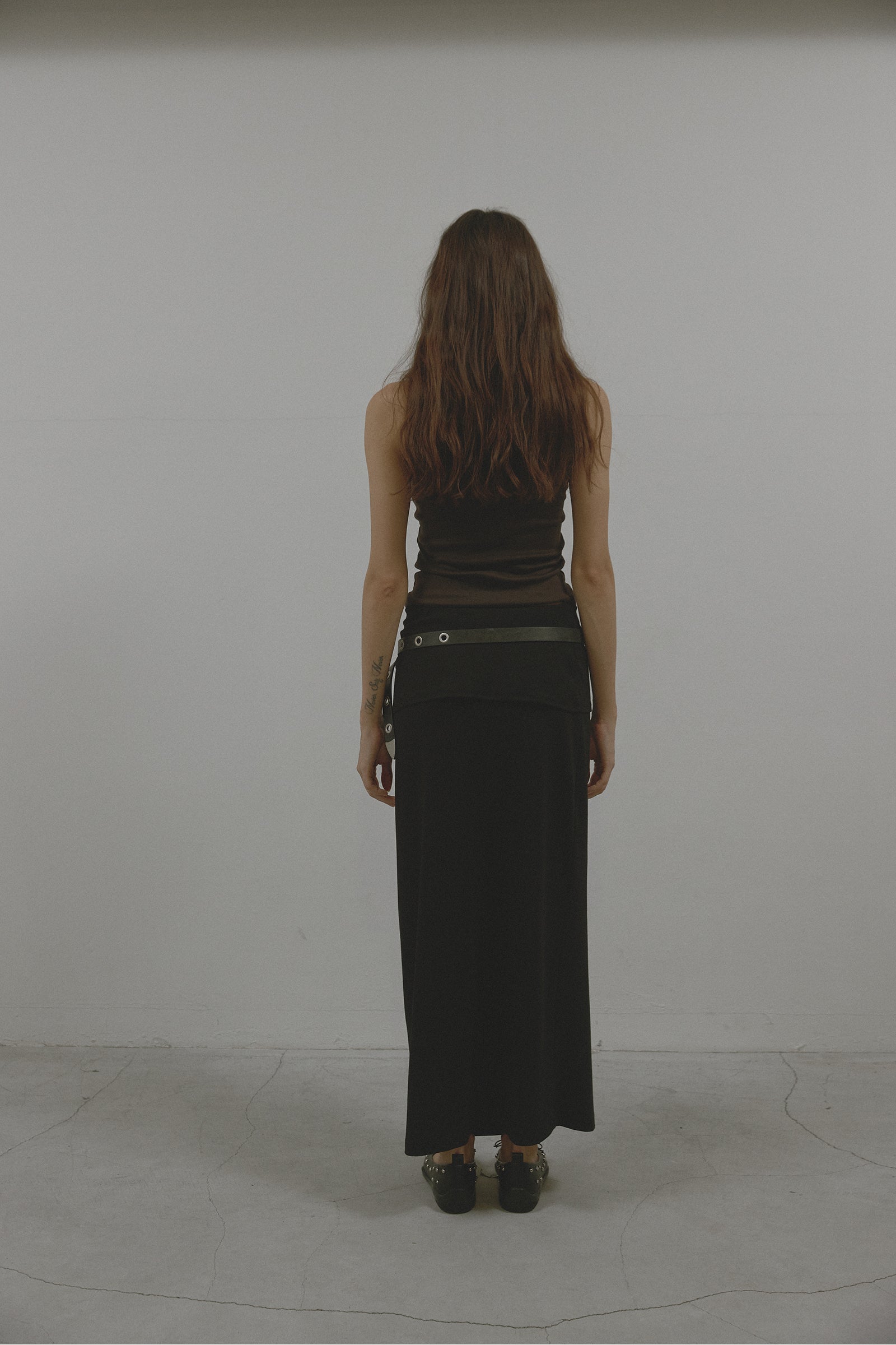 TUK WRAP SKIRT_BLACK