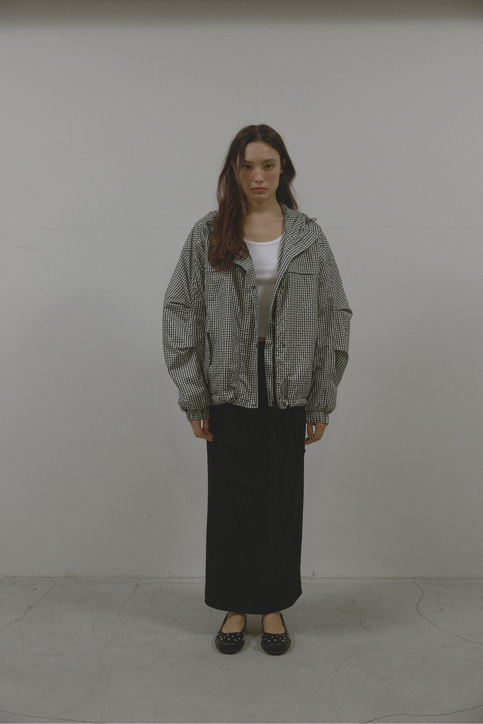 PATTERN DUO BOMBER JACKET_BLACK CHECK