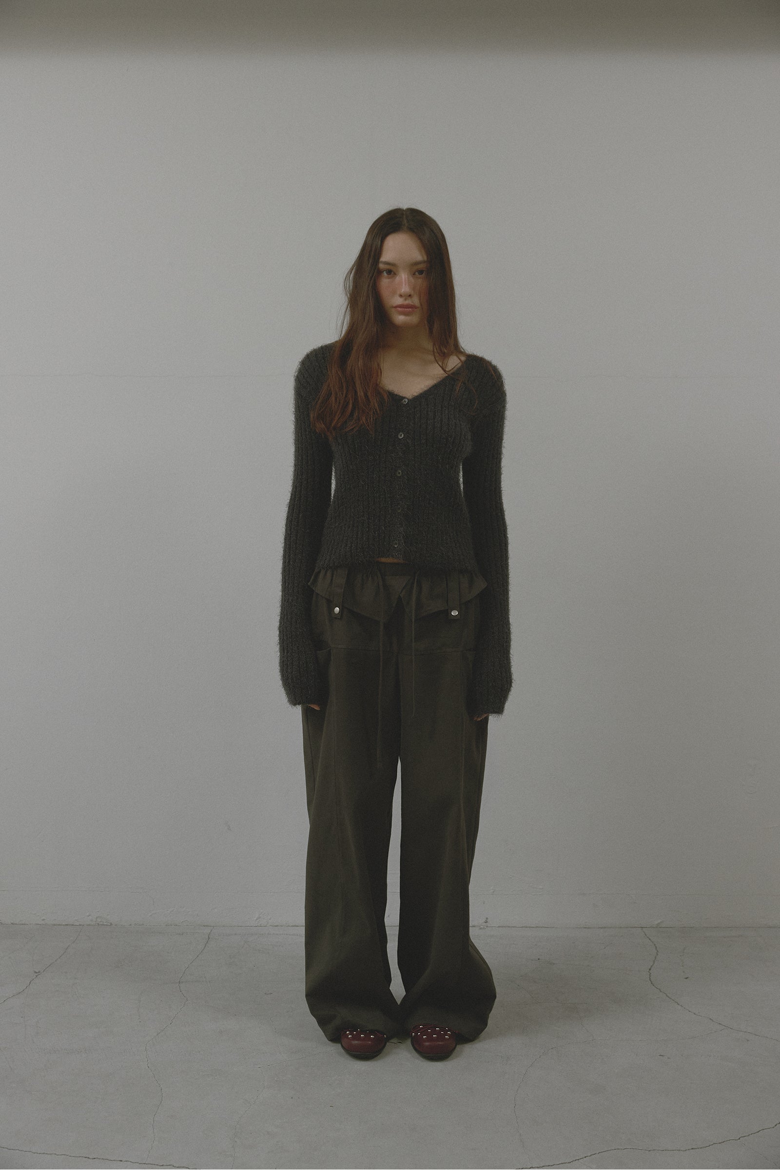 MELLOW FUR CARDIGAN_CHARCOAL