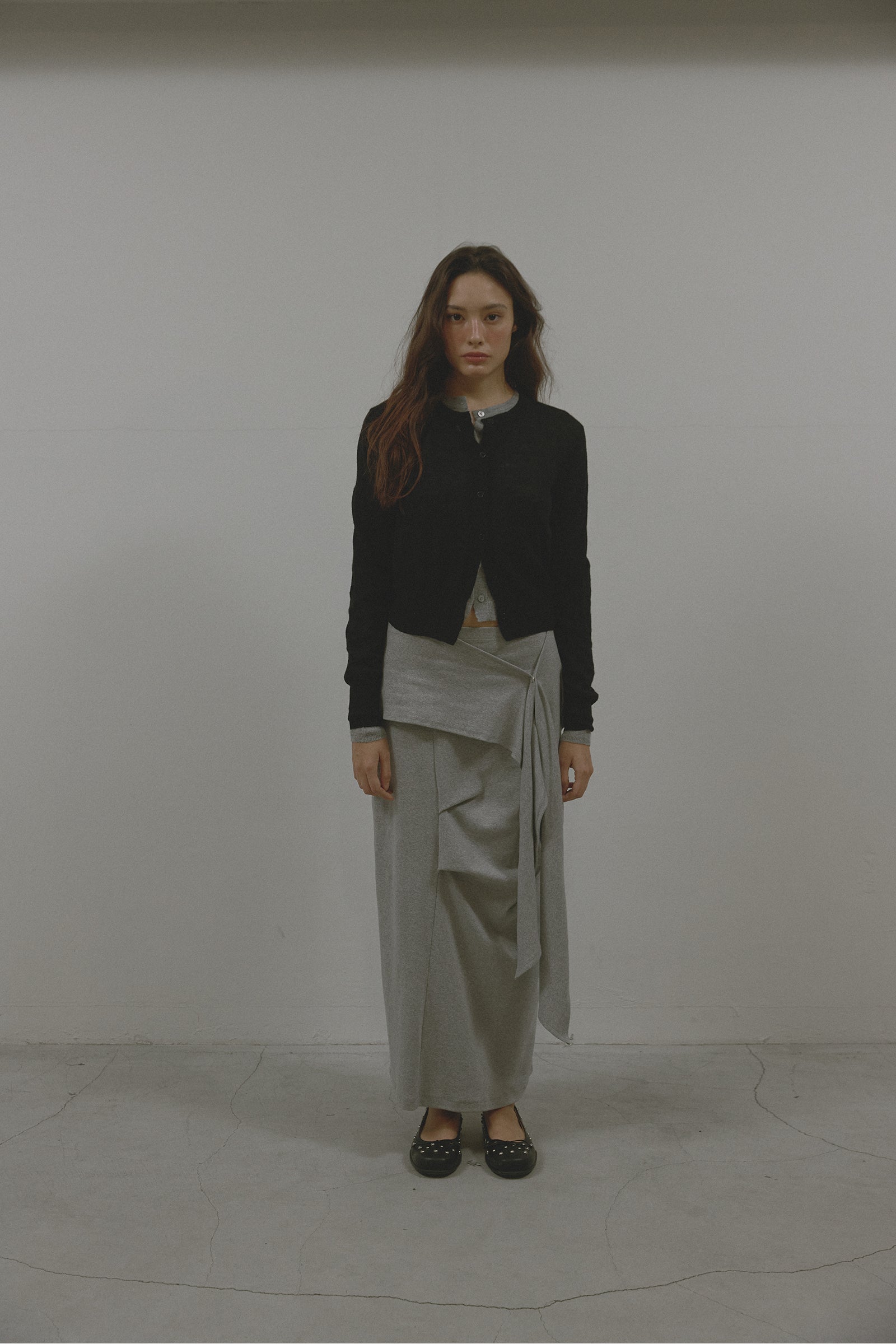 MOHAIR WOOL CARDIGAN_BLACK