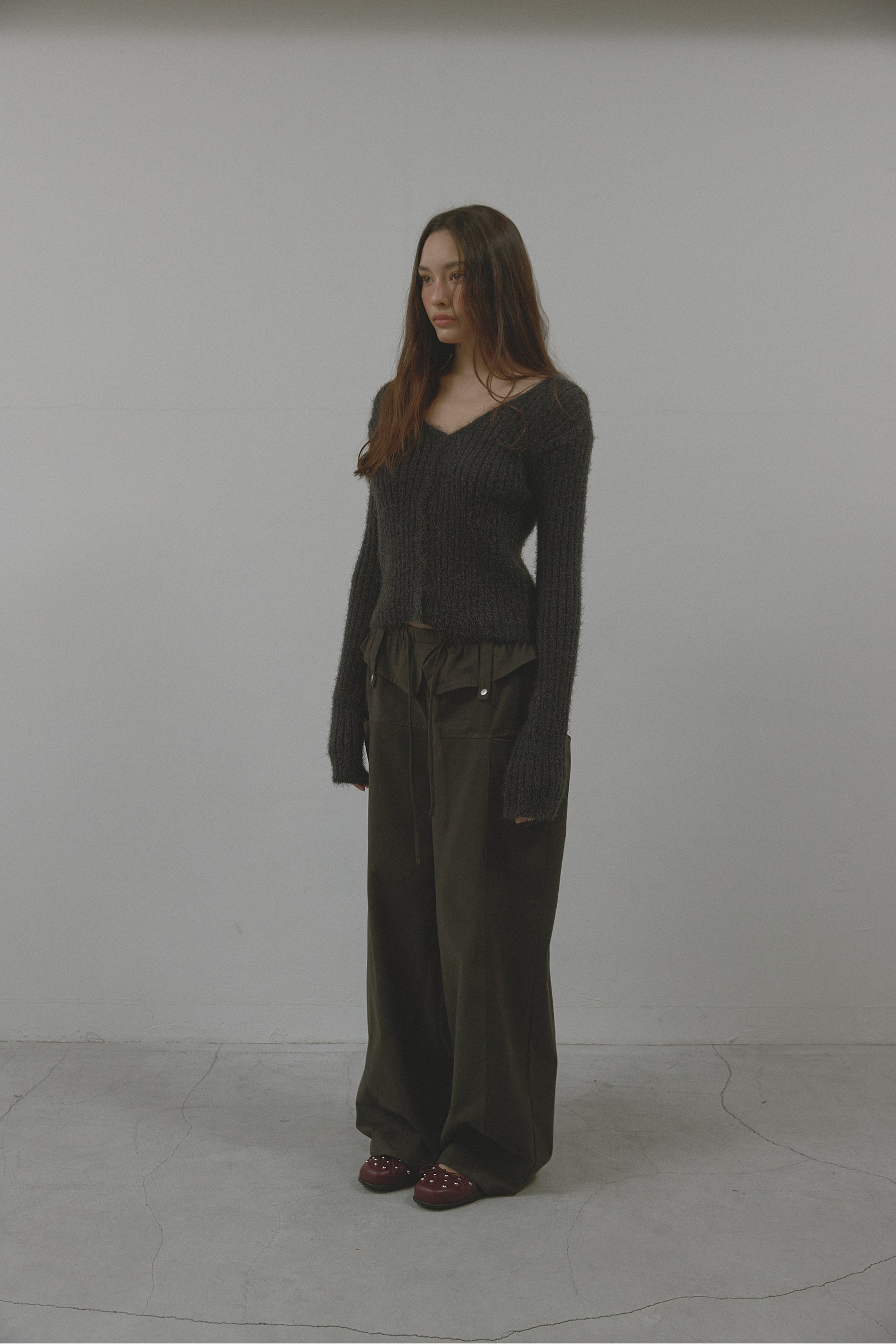 MELLOW FUR CARDIGAN_CHARCOAL