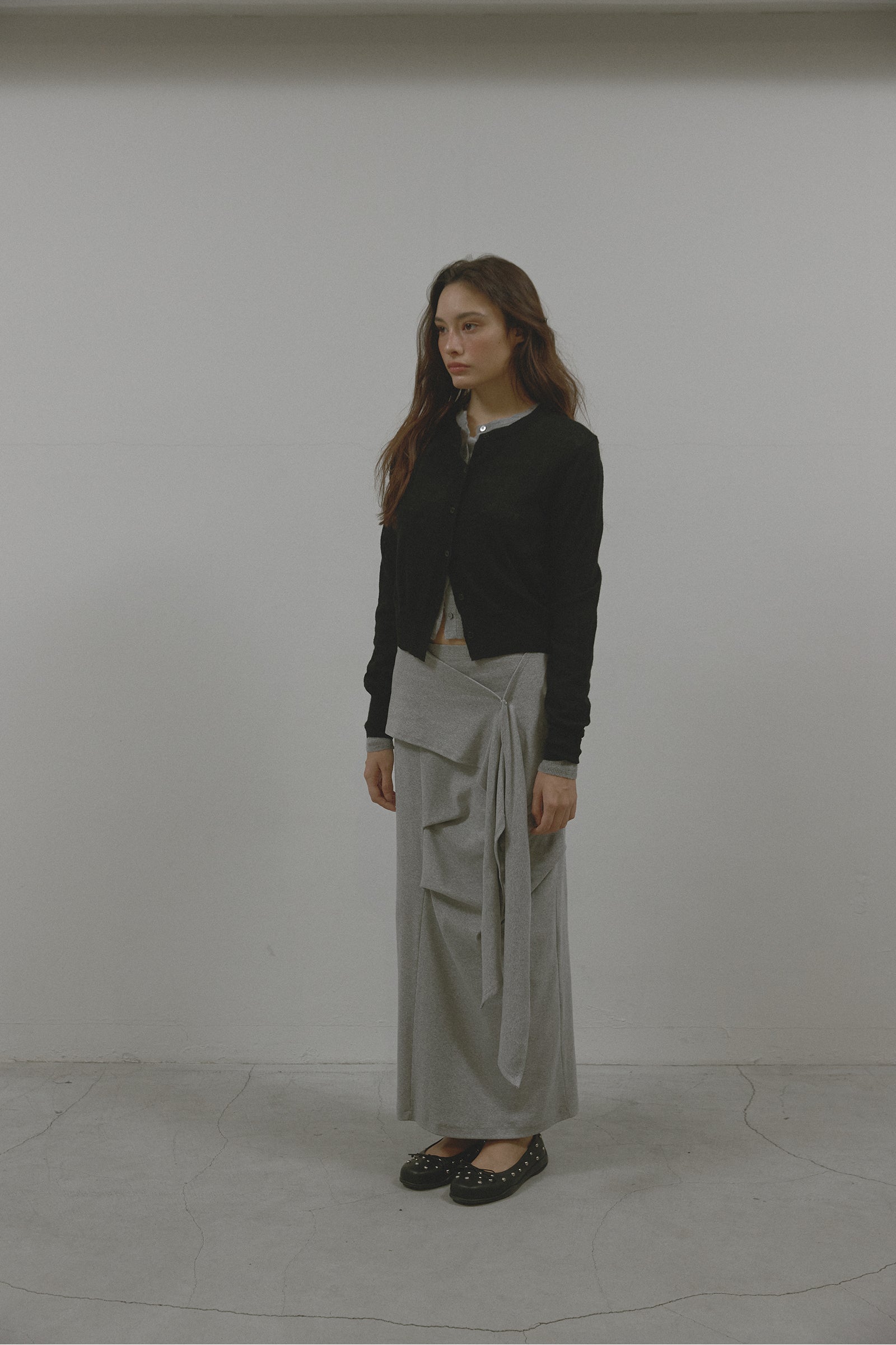 MOHAIR WOOL CARDIGAN_BLACK