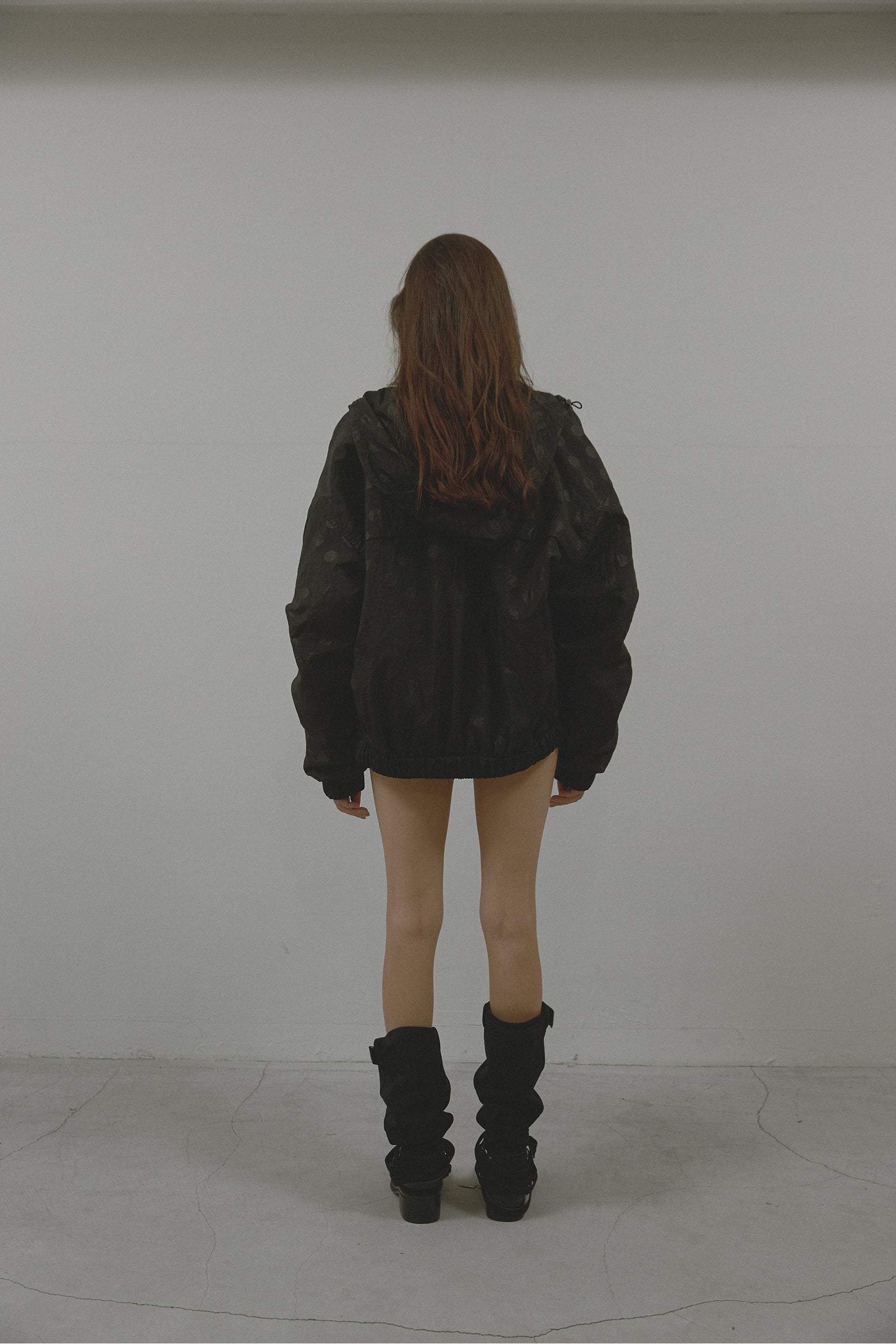 PATTERN DUO BOMBER JACKET_BLACK DOT