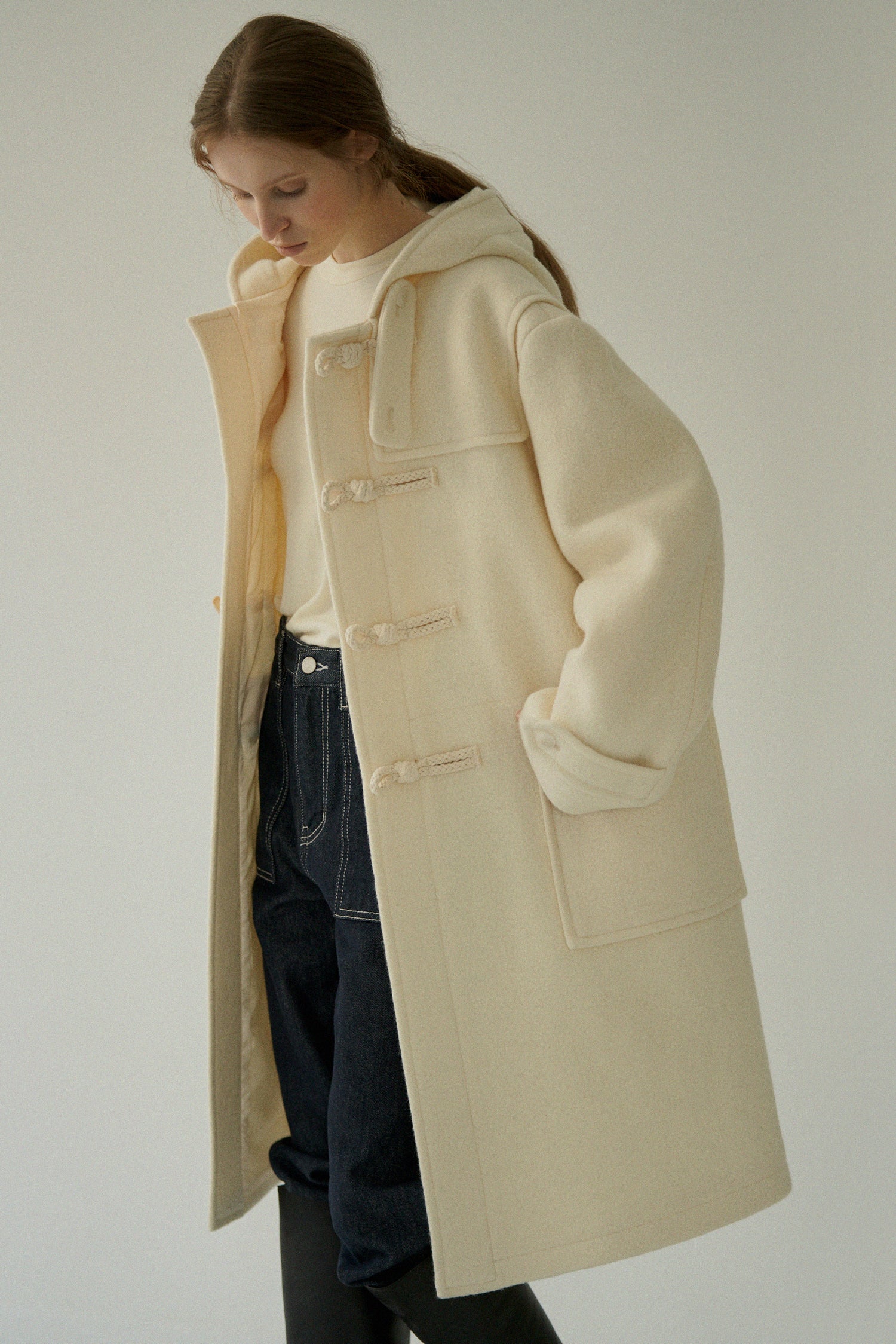 CHARLES HOODED DUFFLE COAT_IVOIRE