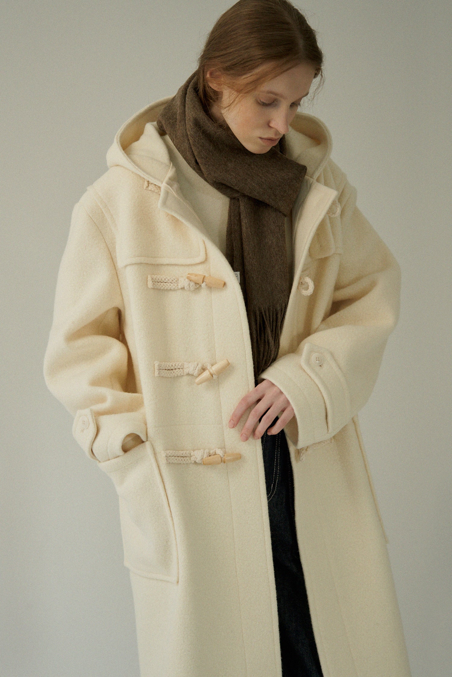 CHARLES HOODED DUFFLE COAT_IVOIRE