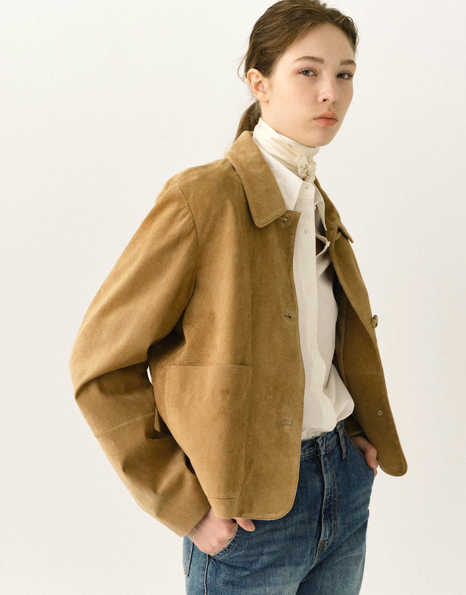 BAILEY SUEDE JACKET_CAMEL