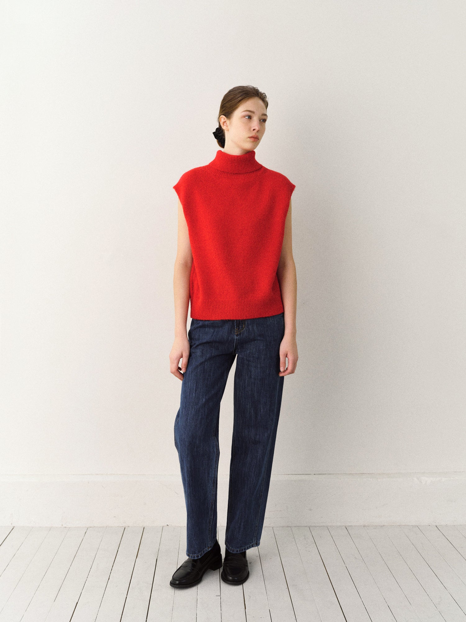 LLAMA TWO-WAY TURTLENECK_ROUGE