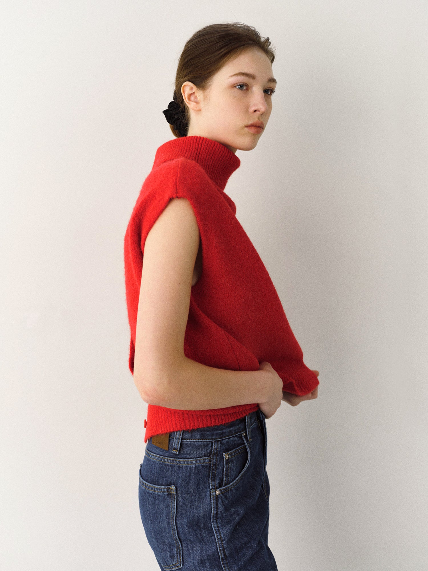 LLAMA TWO-WAY TURTLENECK_ROUGE