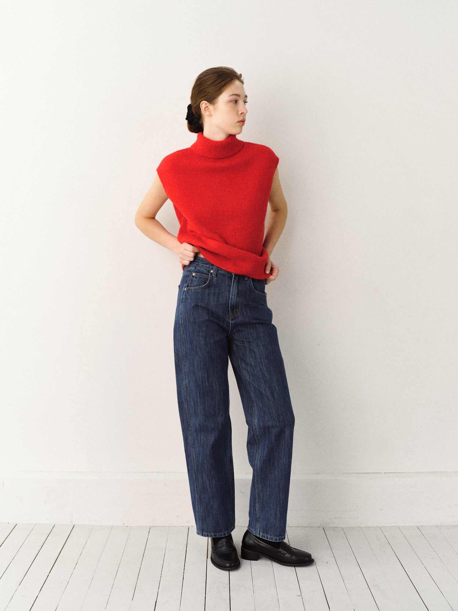 LLAMA TWO-WAY TURTLENECK_ROUGE