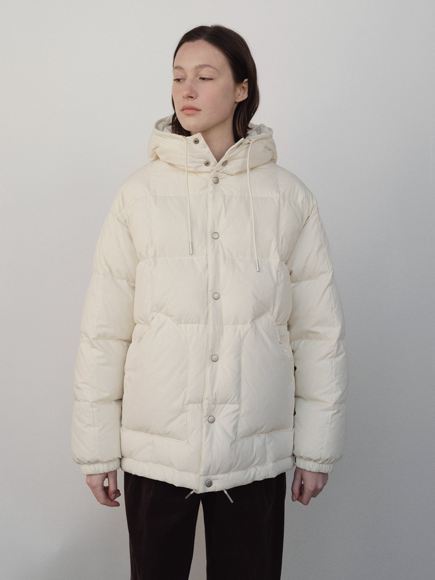 DUNNE HALF PADDED JACKET_CRÈME