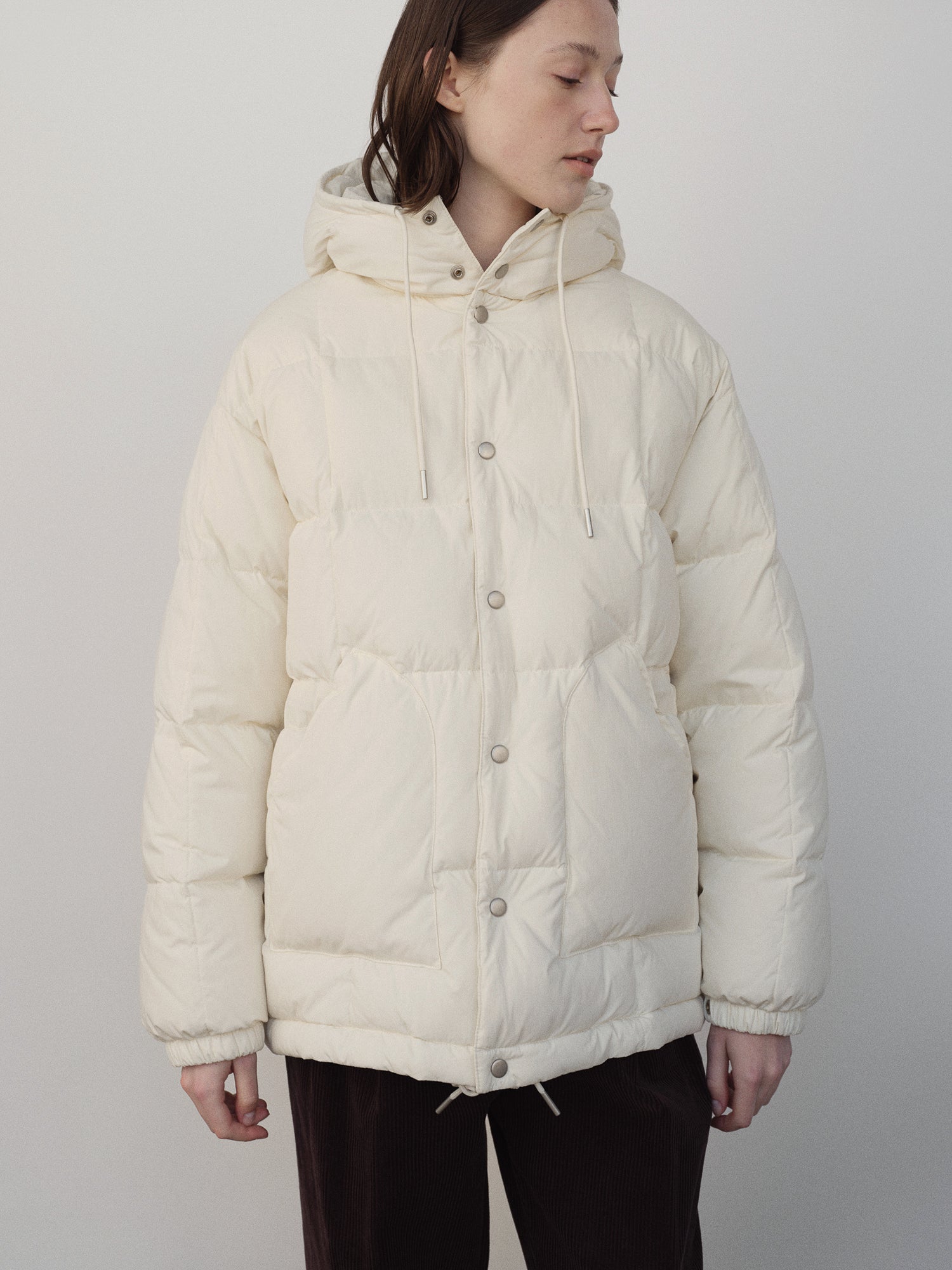 DUNNE HALF PADDED JACKET_CRÈME