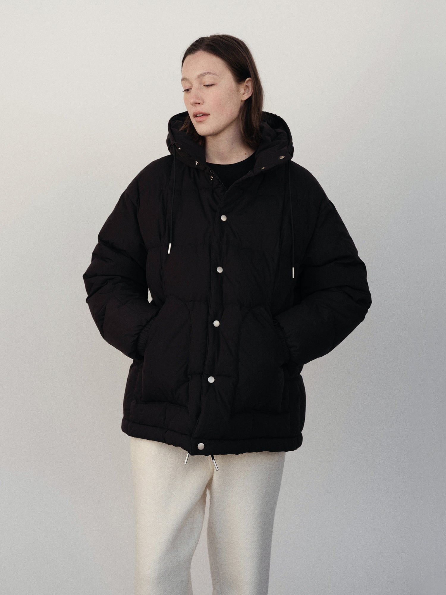 DUNNE HALF PADDED JACKET_NOIR