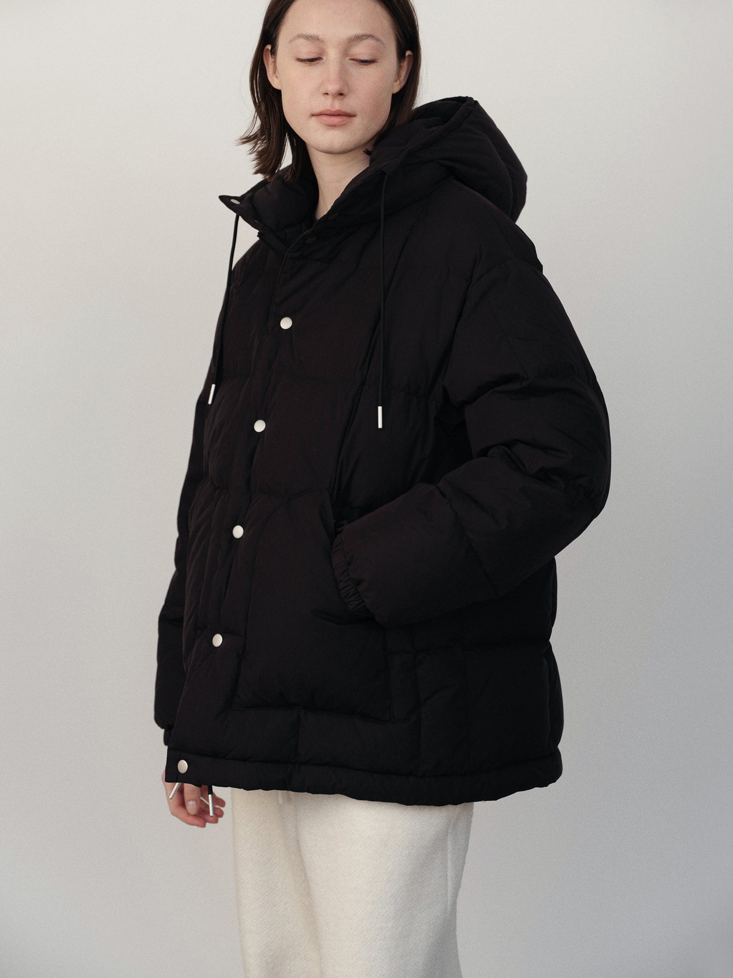 DUNNE HALF PADDED JACKET_NOIR