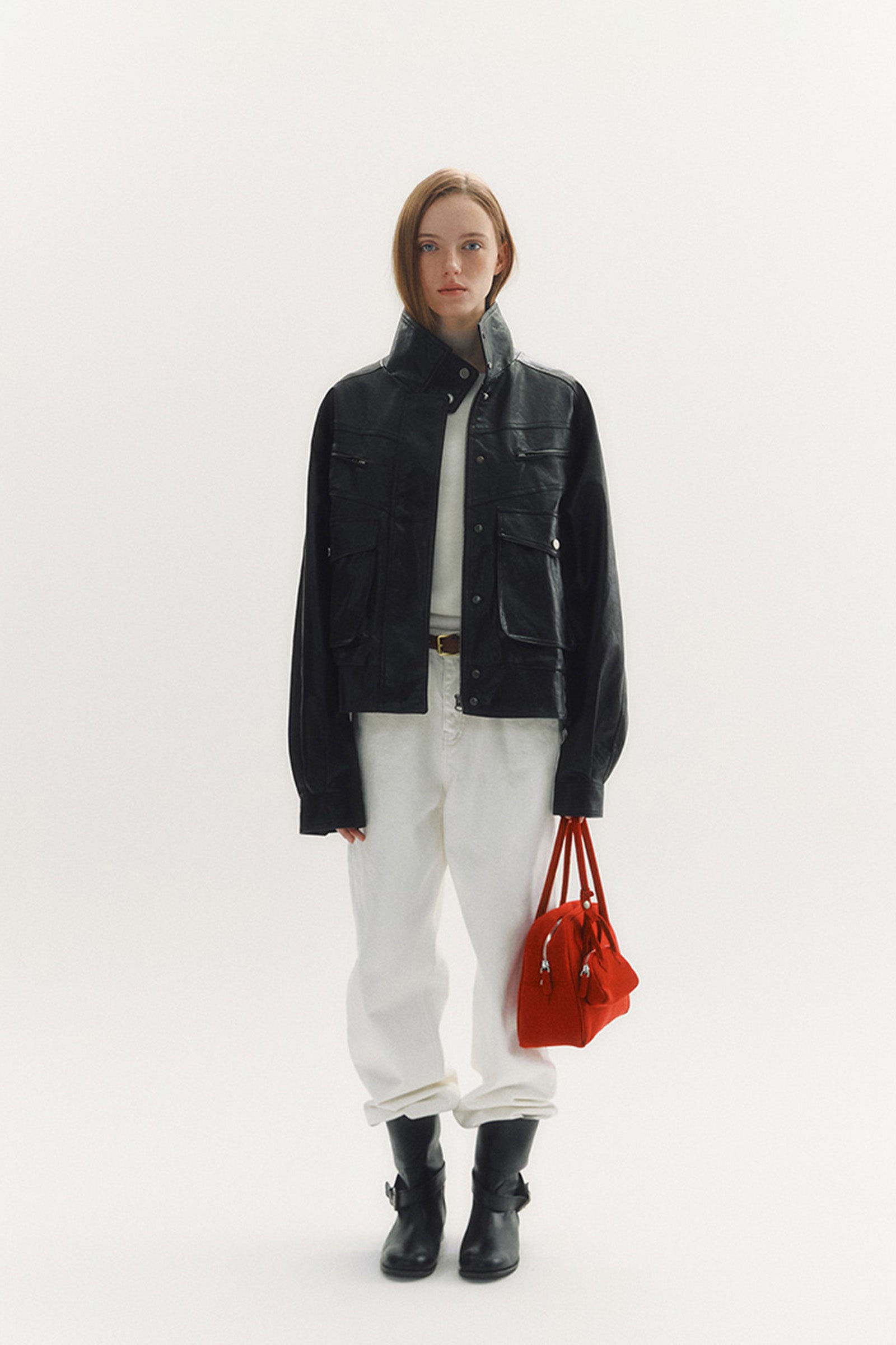 UTILITY LEATHER JACKET_BLACK