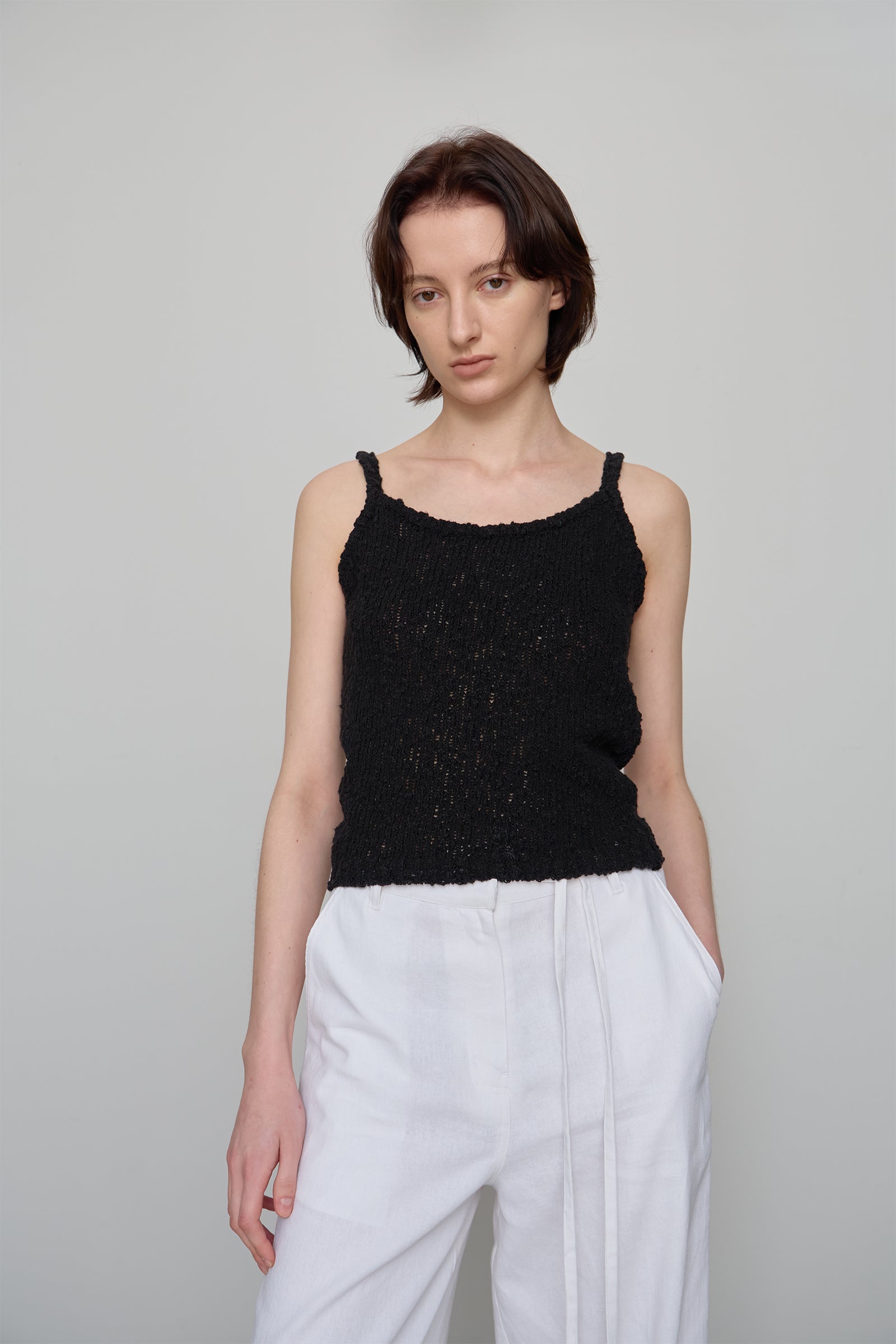 TOP EN MAILLE TEXTURÉE_NOIR