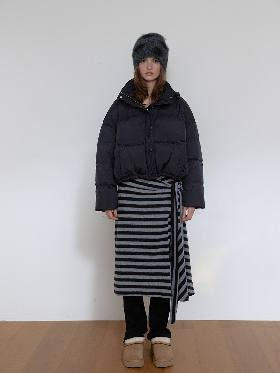 DOUDOUNE NUAGE EN DUVET DE CANARD_NOIR