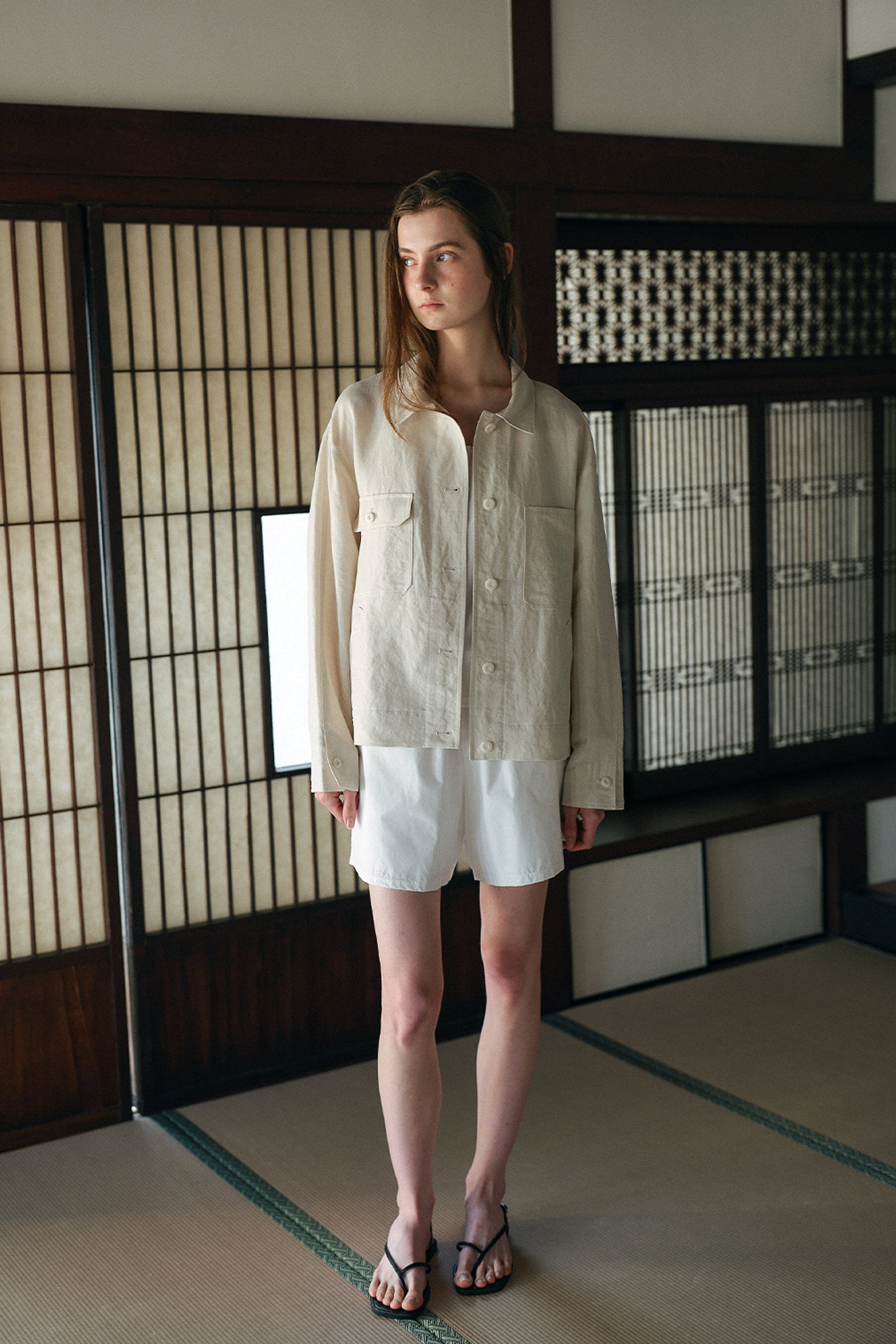 BAKER LINEN JACKET_CRÈME