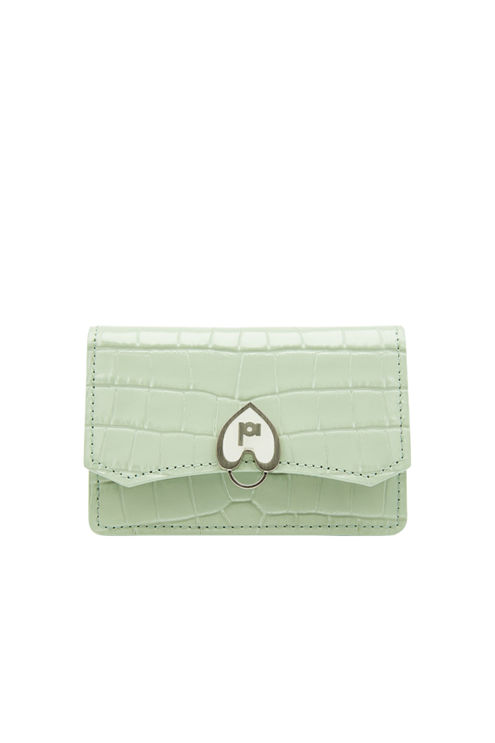 COMBA ACCORDION WALLET_CROCO FOG GREEN