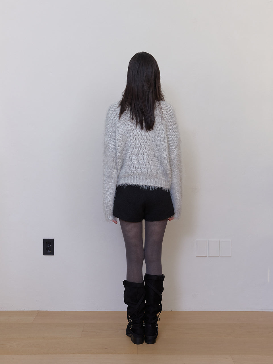 FUZZ V KNIT_GRIS CHINÉ