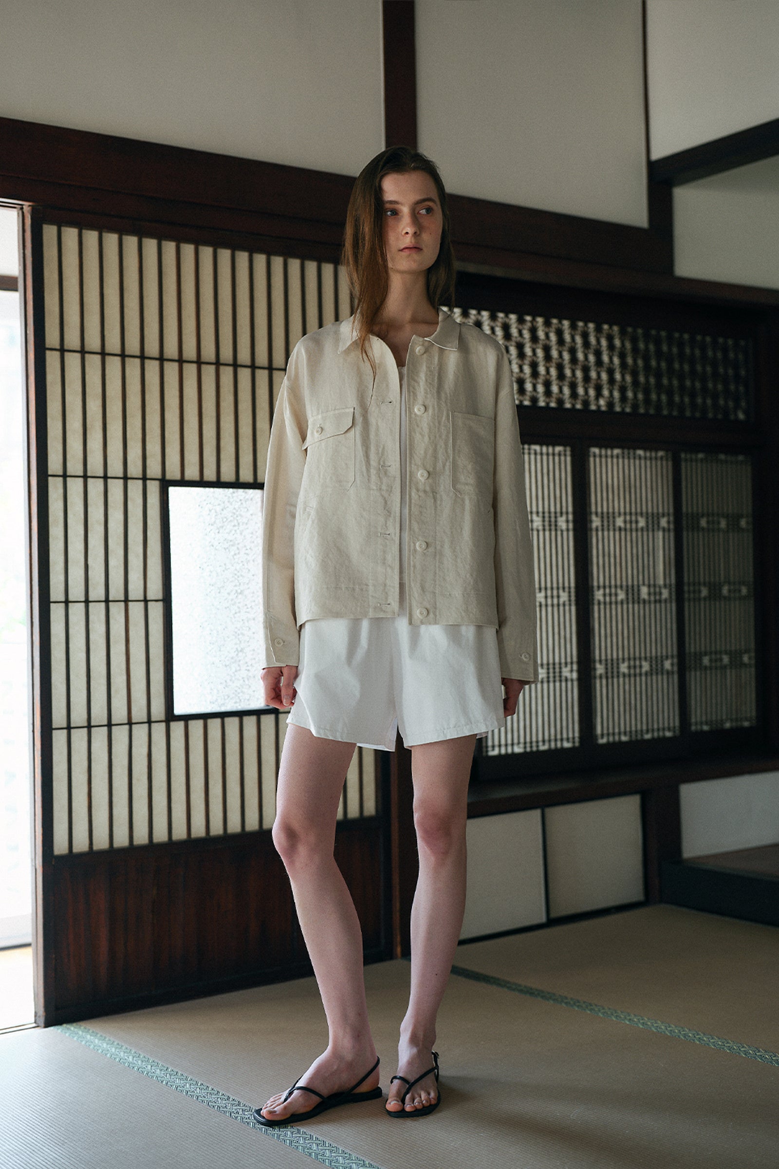 BAKER LINEN JACKET_CRÈME