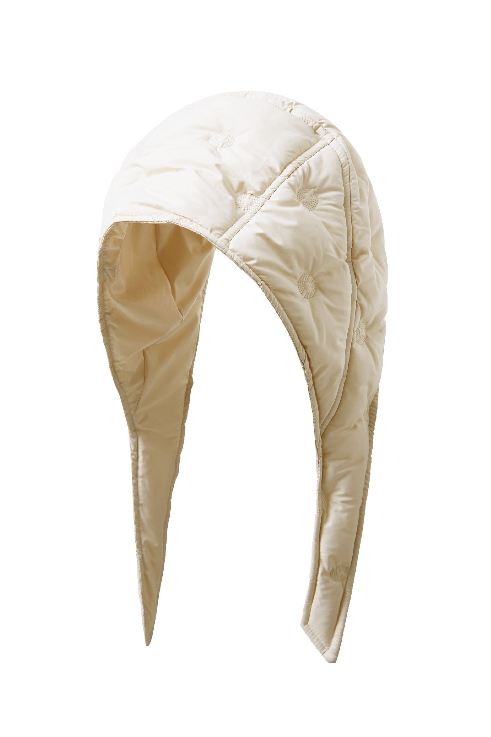 PADDED DOT HEADSCARF_BUTTER