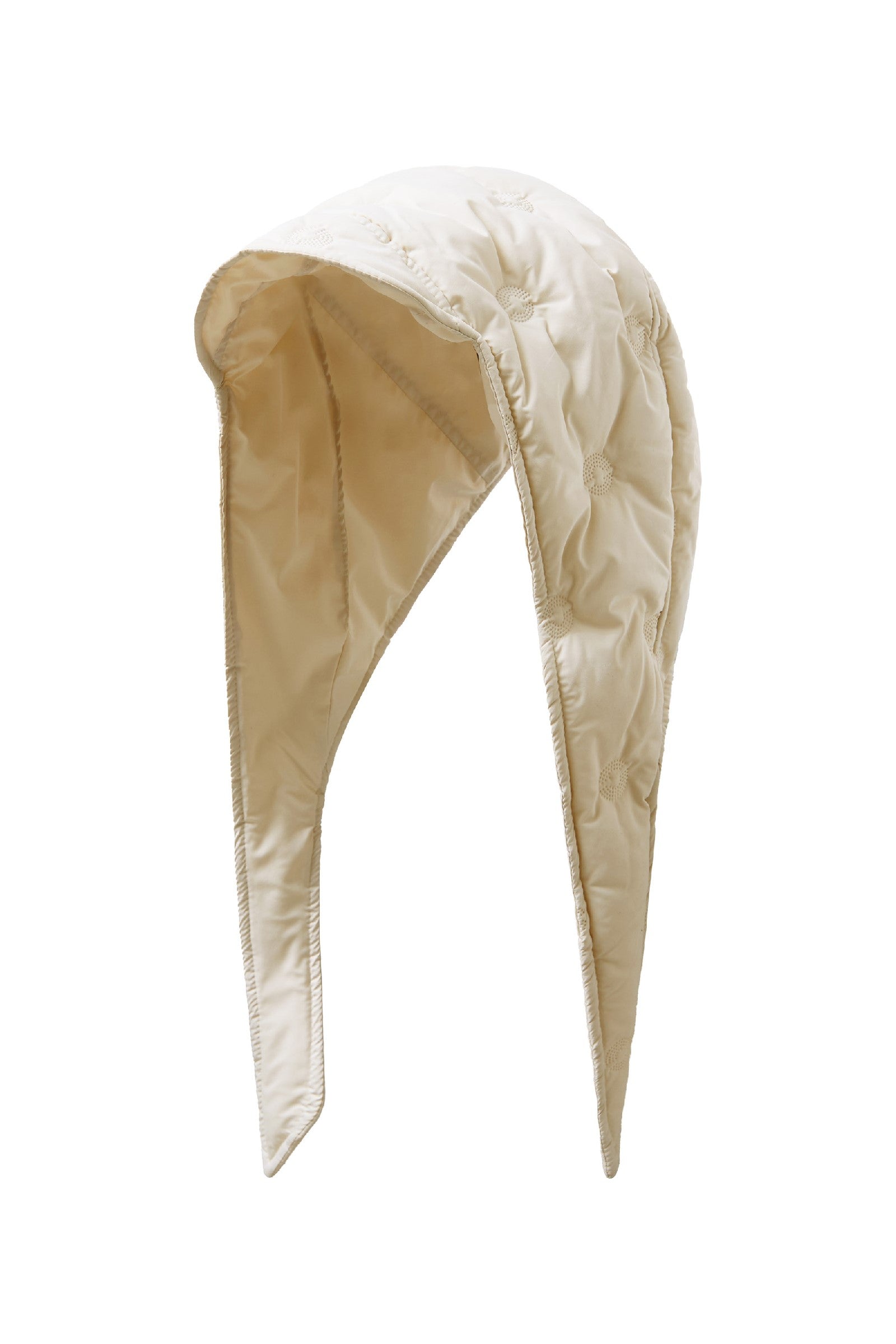 PADDED DOT HEADSCARF_BUTTER