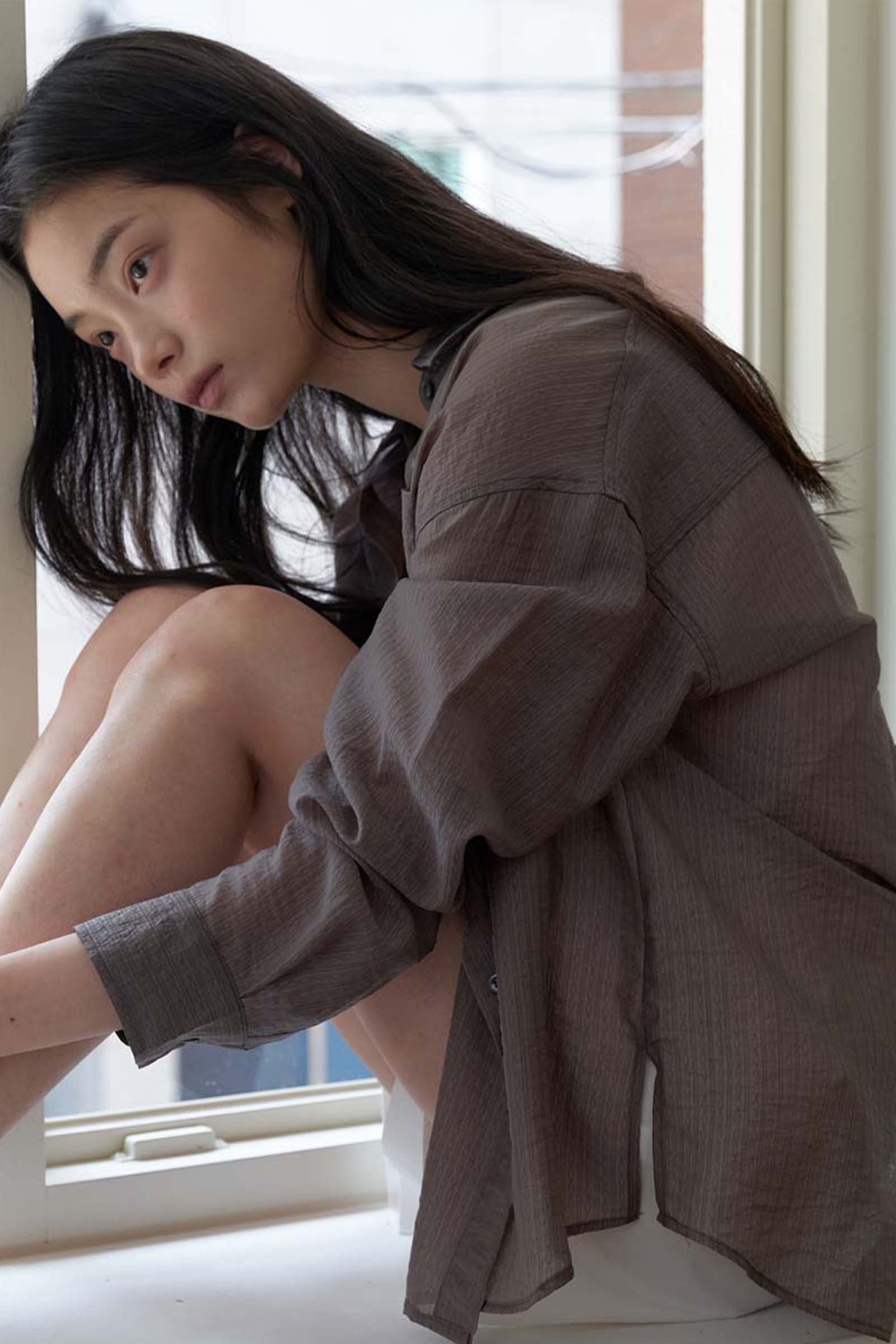 FLOW BACK SHIRT_CHARCOAL