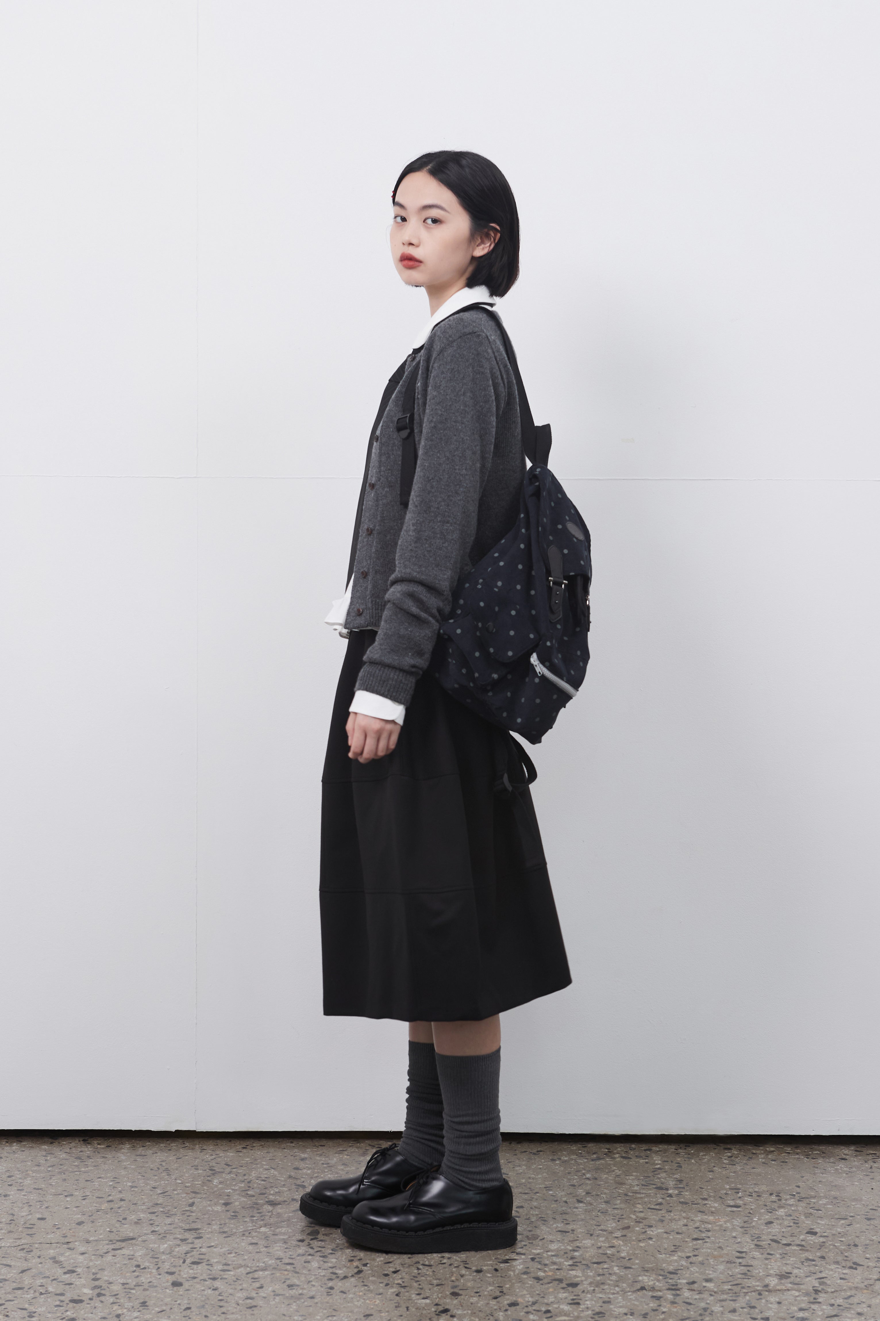 BALLON BANDING MIDI SKIRT_BLACK