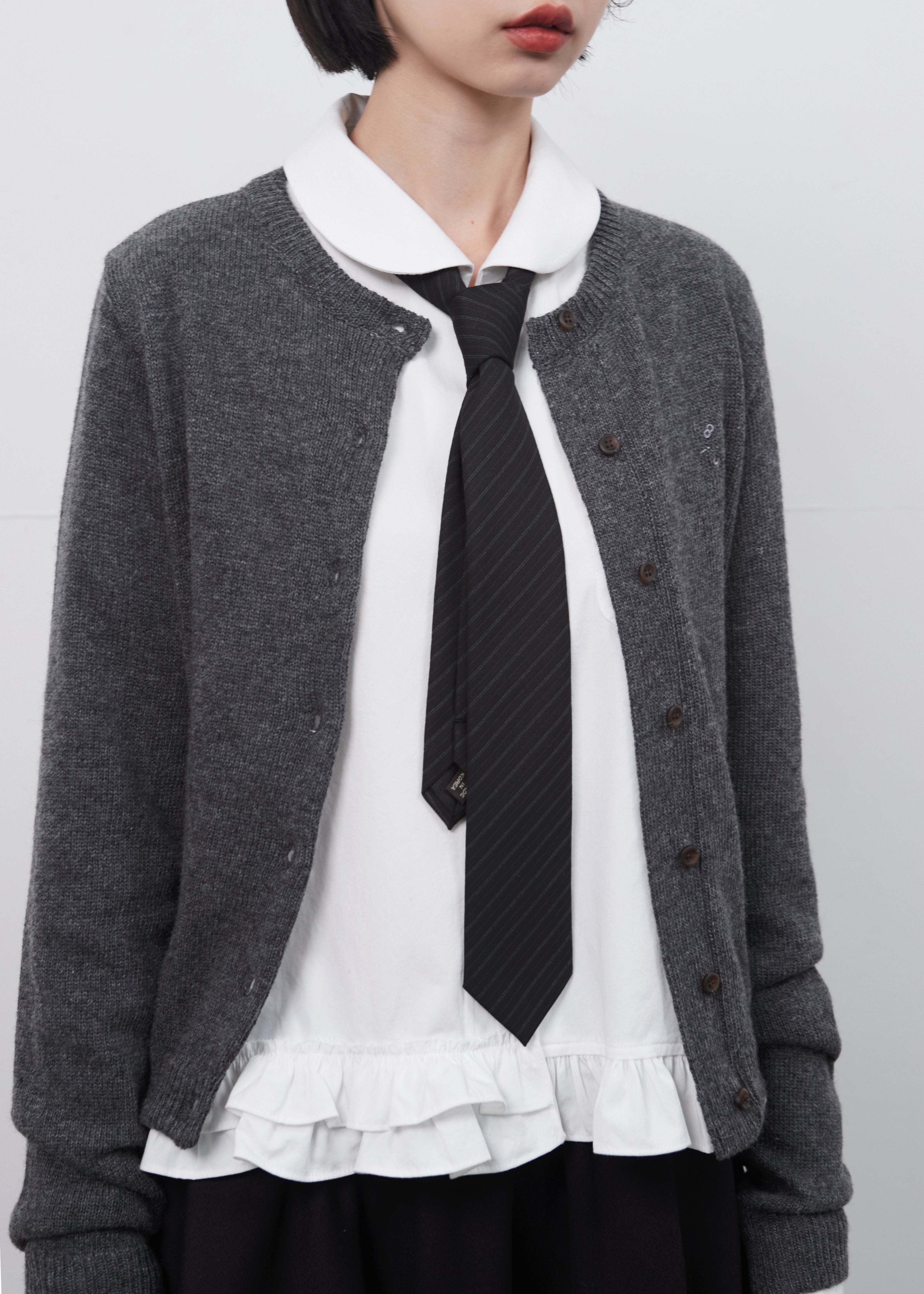 BASIC STANDARD CARDIGAN_GRAY