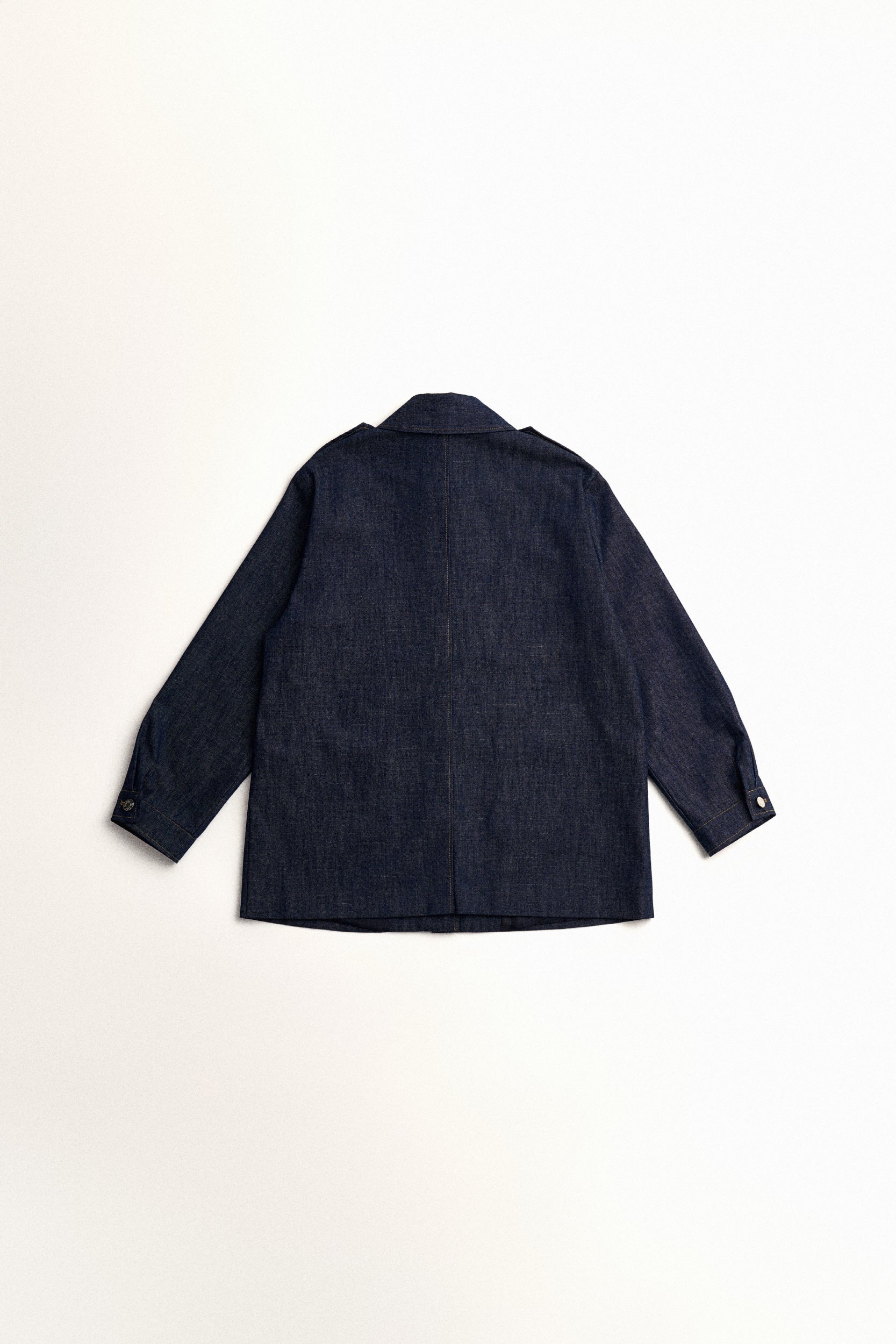 FINE O' KIND, VESTE À POCHES SURPIQUÉE_INDIGO