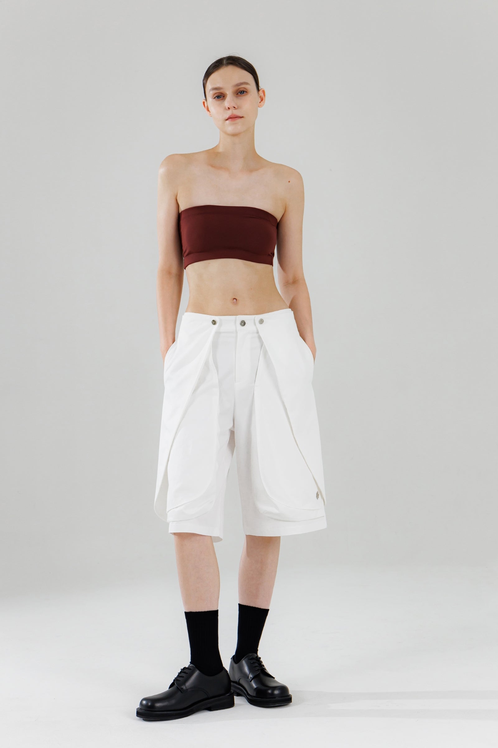  BLOSSOM 3D POCKET SHORTS_BLANC