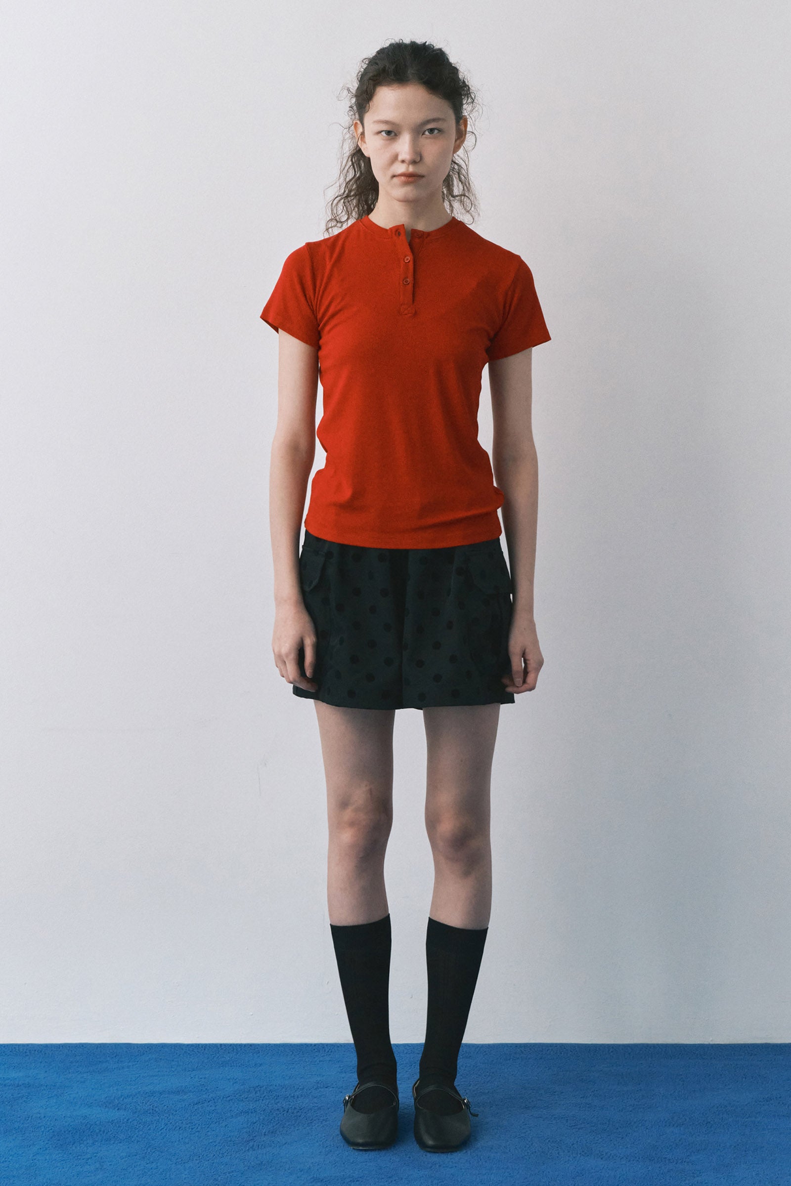 FLOCKING DOT POCKET SHORTS_NOIR