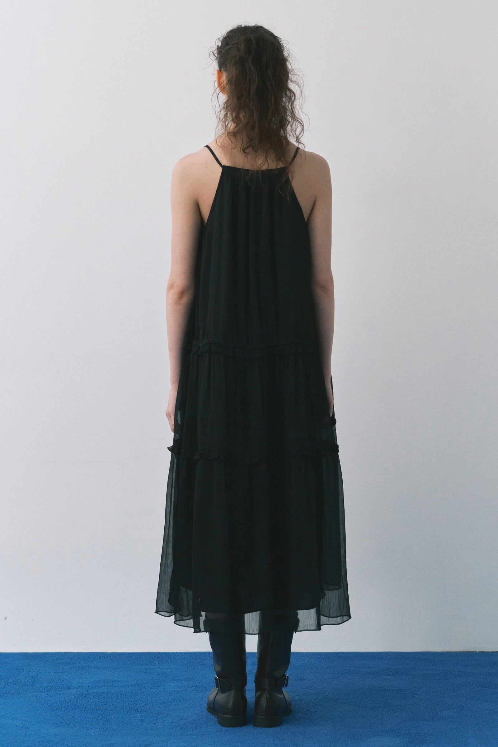 CHIFFON BOHEMIAN MAXY DRESS_BLACK