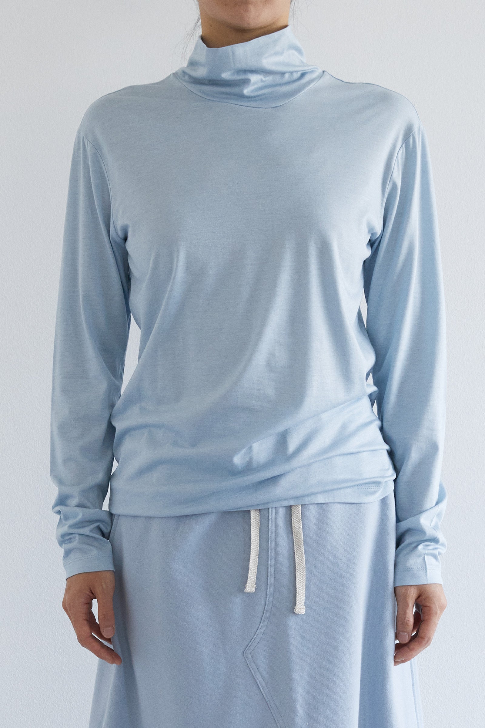 COTTON TENCEL TOP_LIGHT BLUE GREY