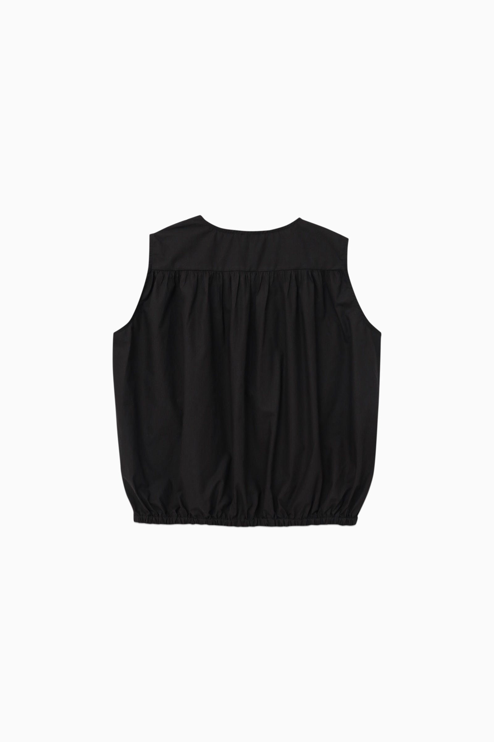 ZOEY SHIRRING SLEEVELESS_NOIR