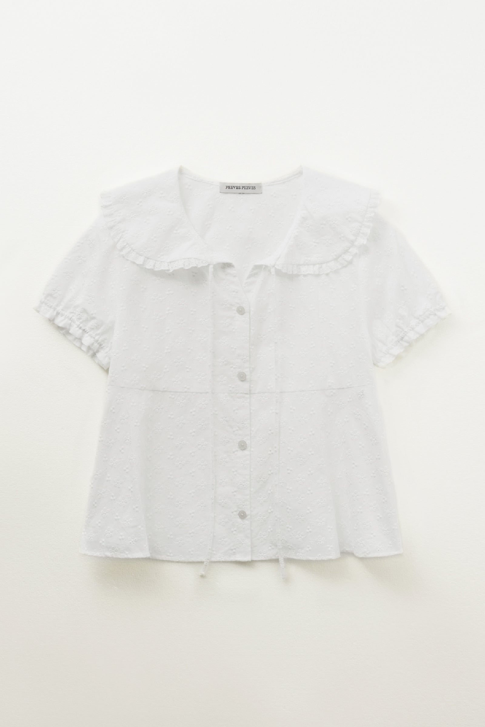 VENTED PETER PAN COLLAR BLOUSE_WHITE