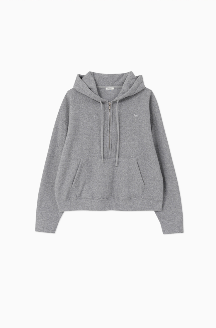 TERRY HALF ZIP-UP_GREY