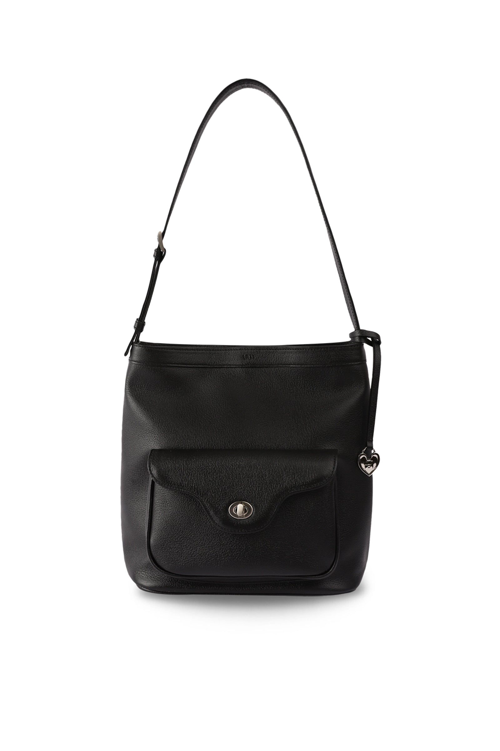 SUAVE LEATHER BUCKET BAG_BLACK