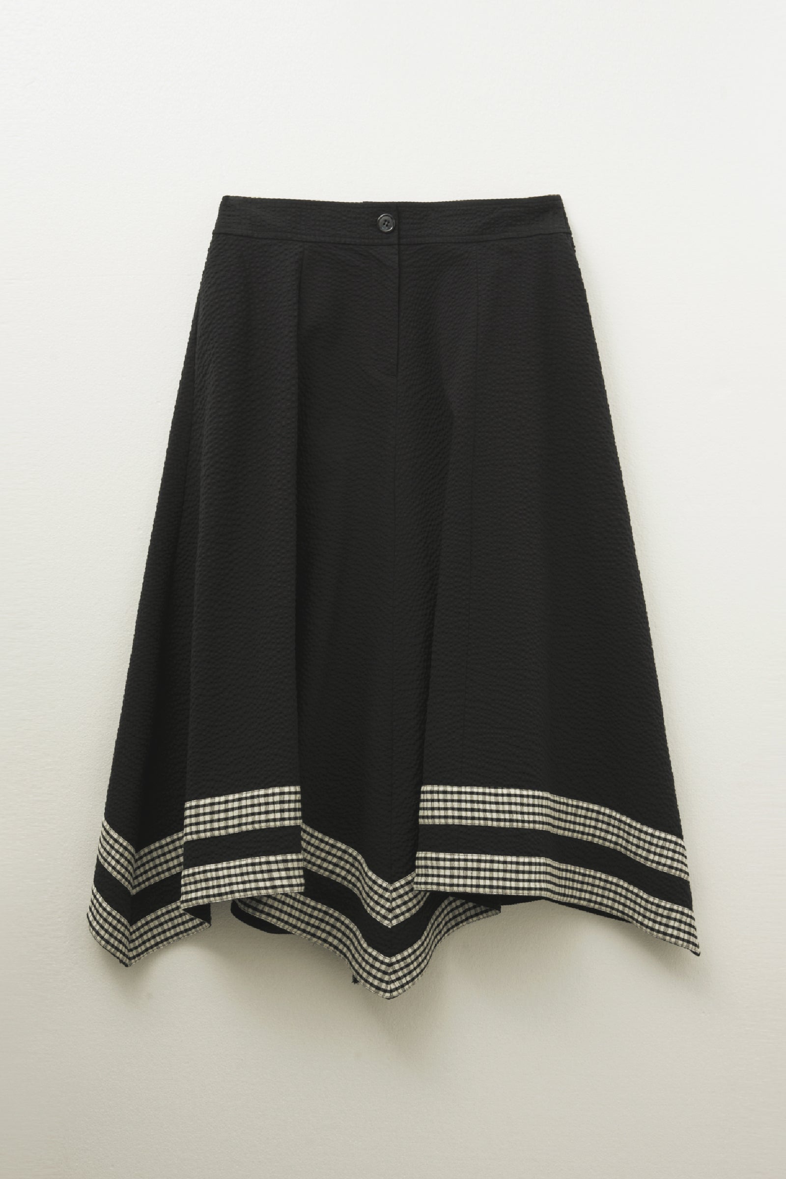 SEERSUCKER FLARED MAXI SKIRT_BLEU MARINE