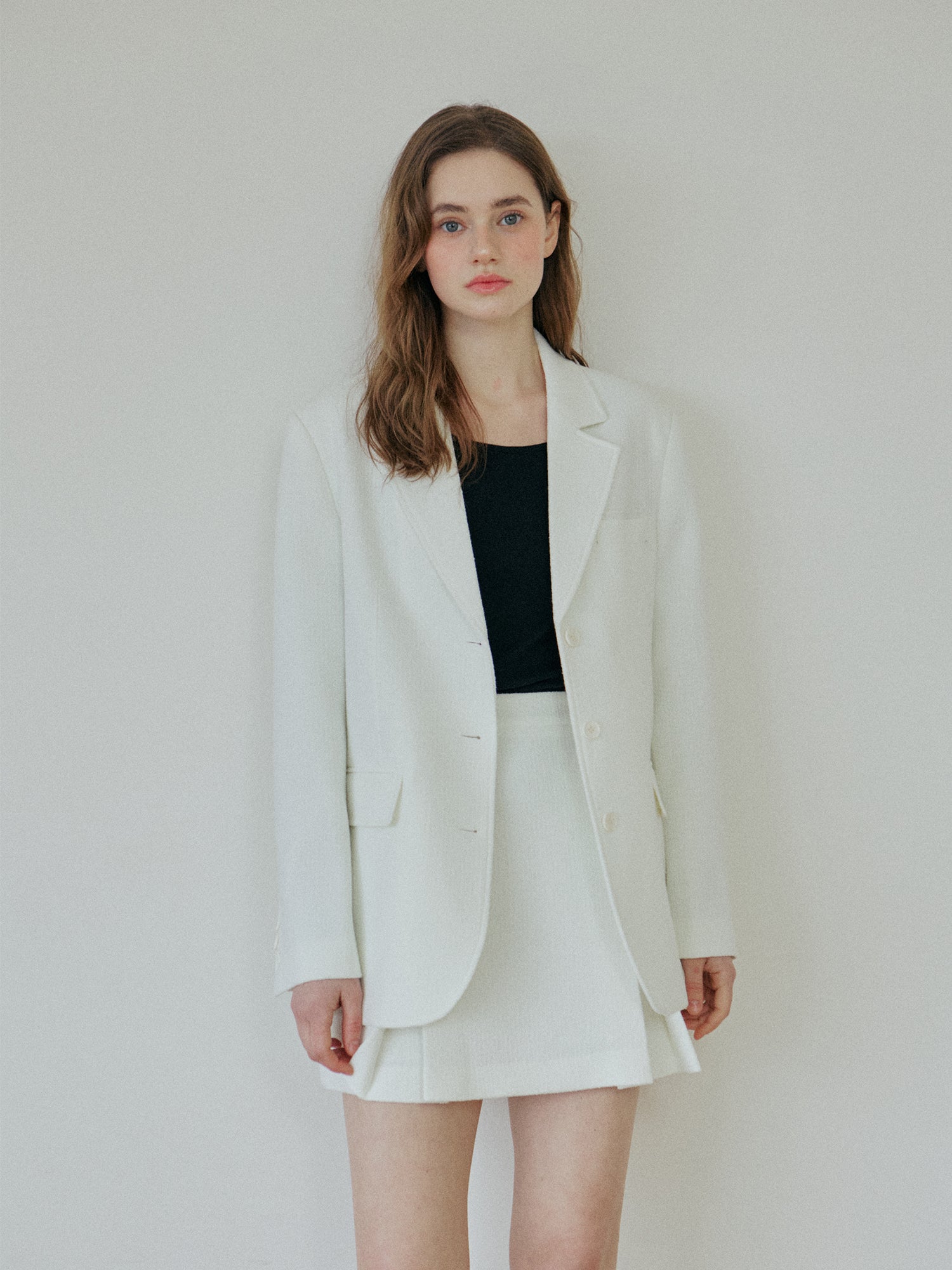 OVER TWEED JACKET_IVORY