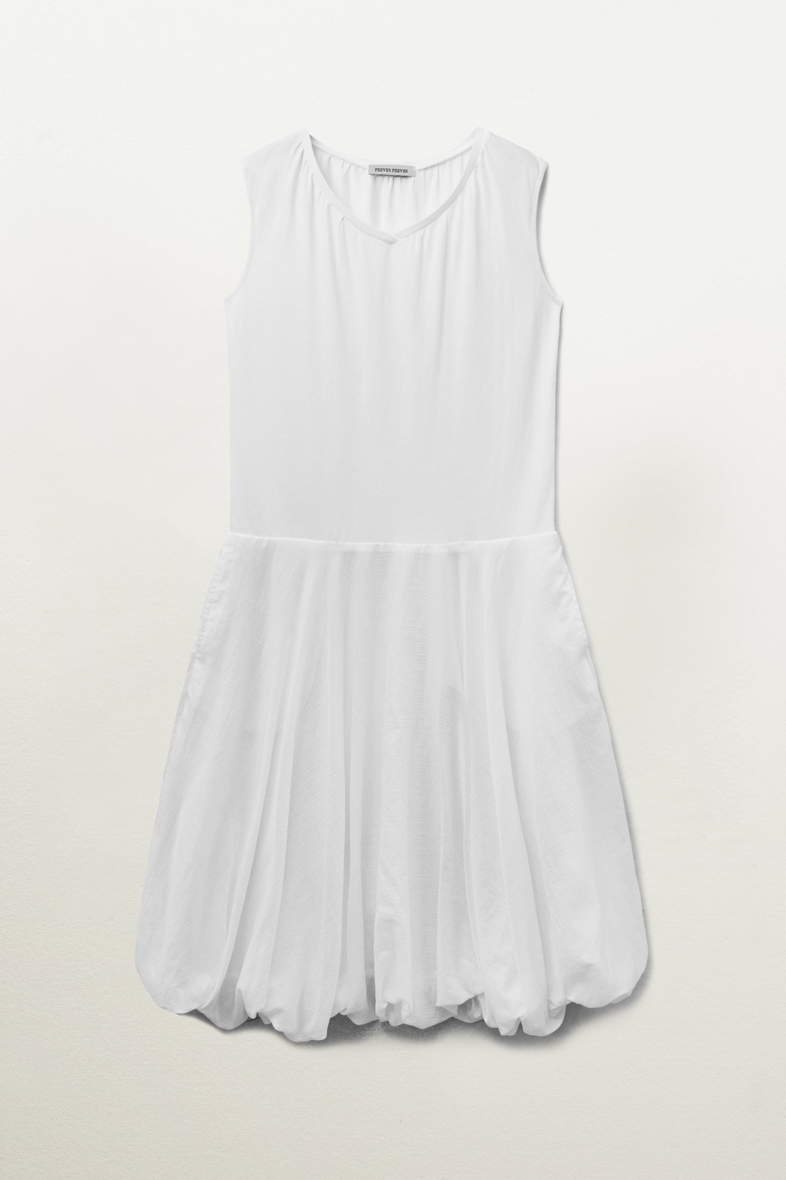 ワンピース [PEEVES PEEVES] Sheer Pleasts Dress BRAND: PEEVES PEEVES