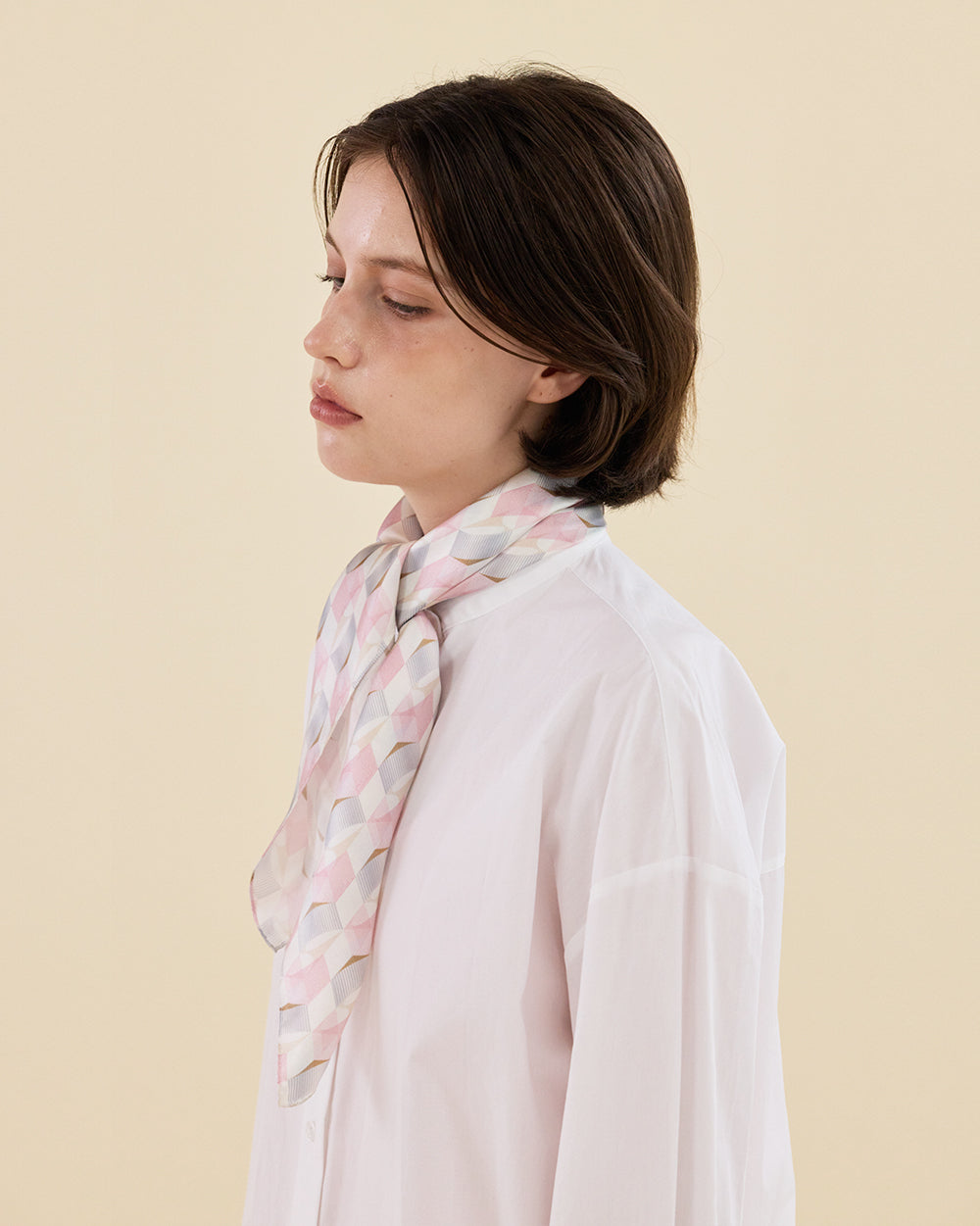 PINK ILLUSION SILK SCARF_PINK