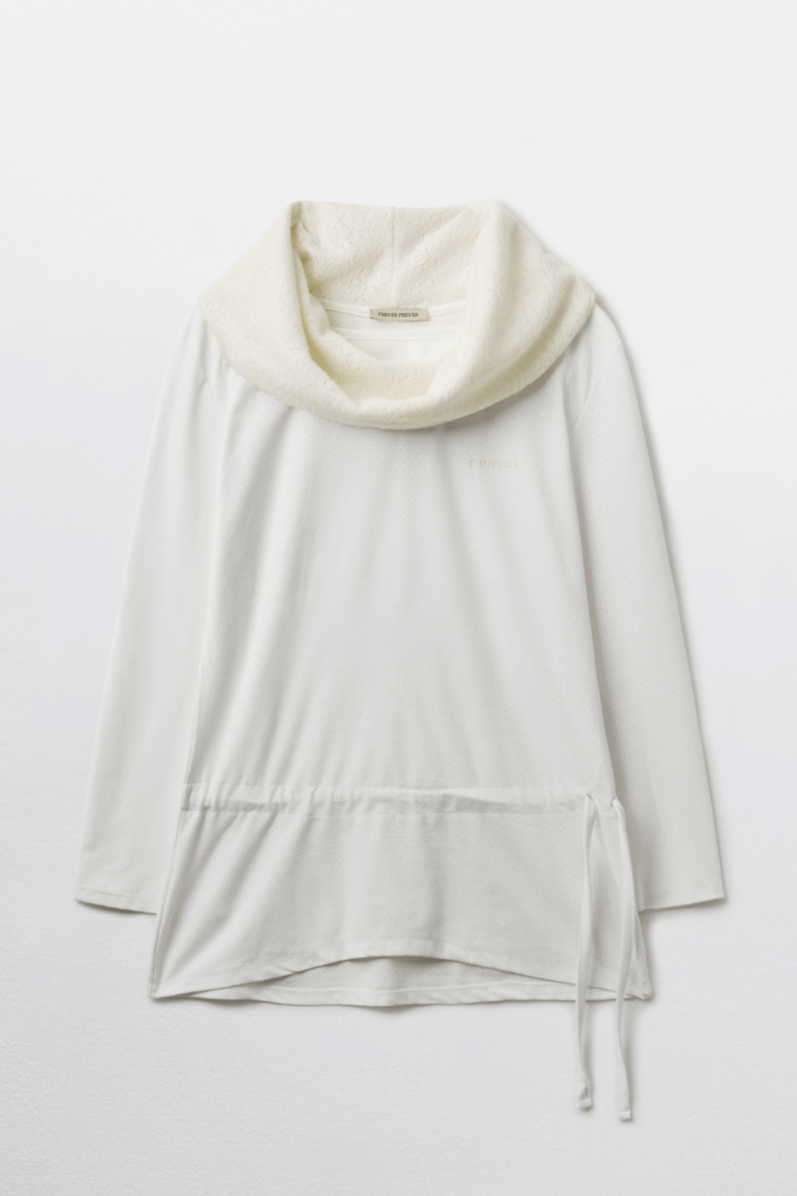 HAUT À COL DRAPÉ_ BLANC