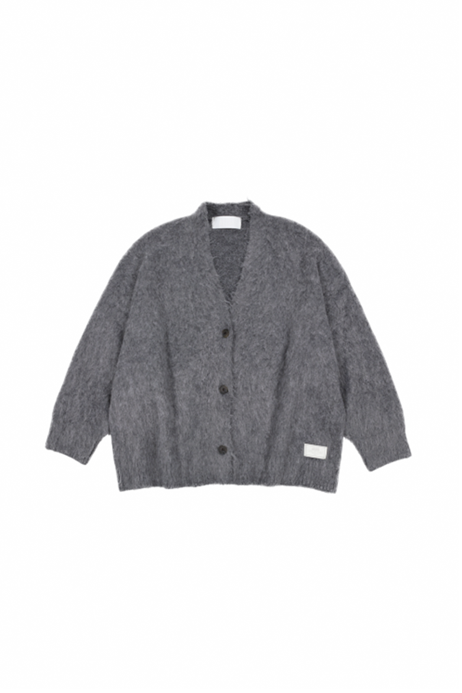 HAIRY BRUSH MIDI CADIGAN_GRIS
