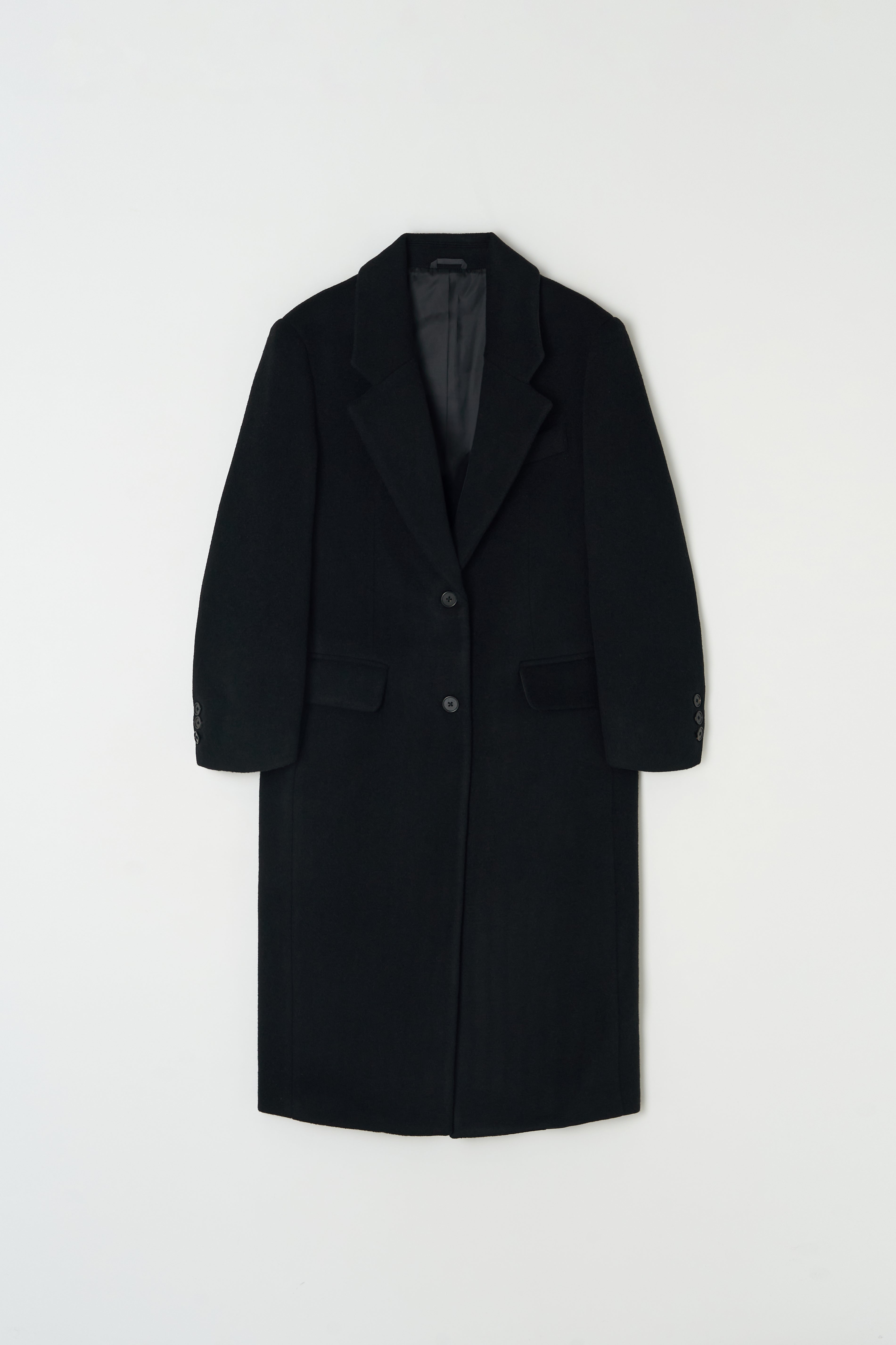 TAILORED WOOL SINGLE COAT_BLACK