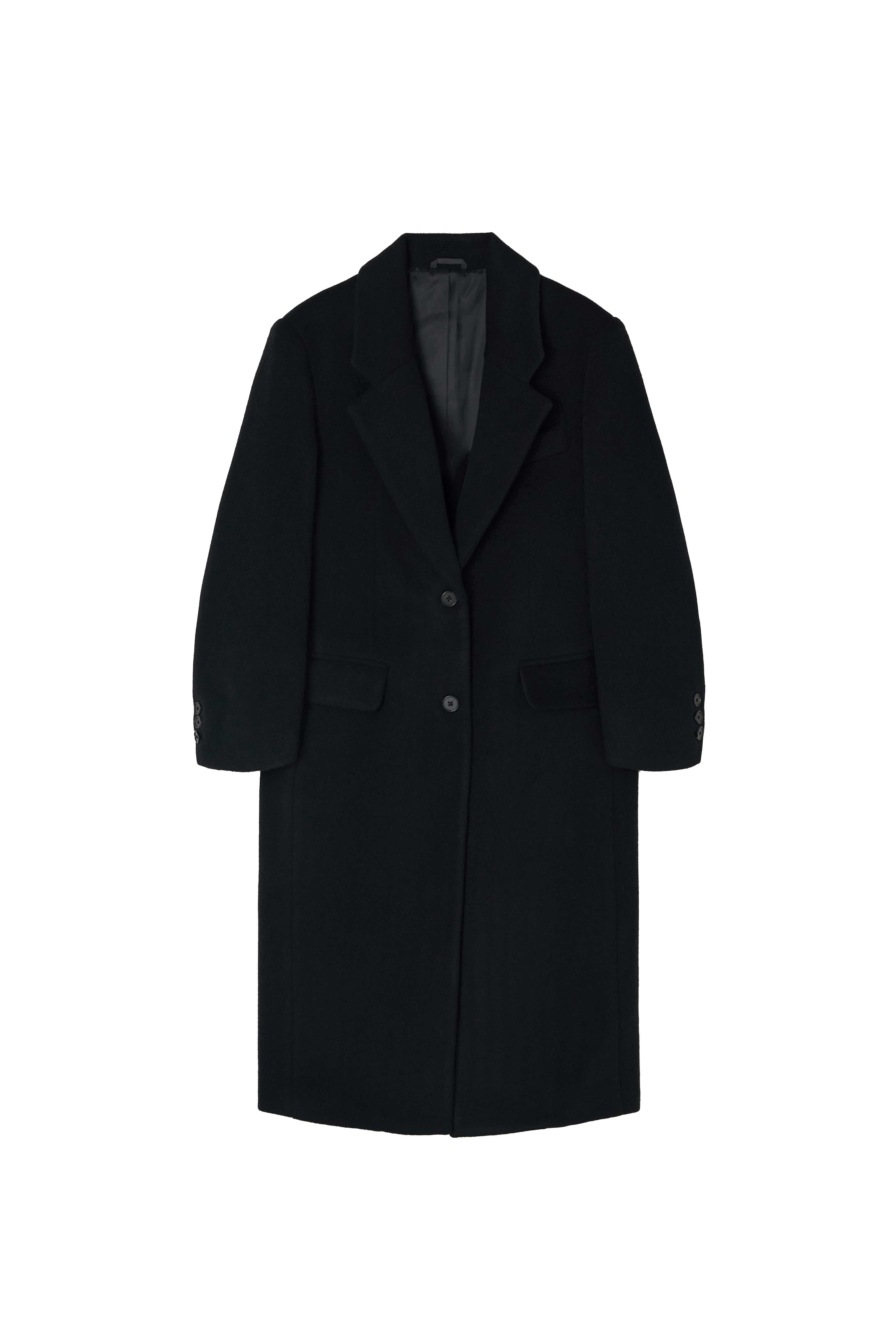 TAILORED WOOL SINGLE COAT_BLACK